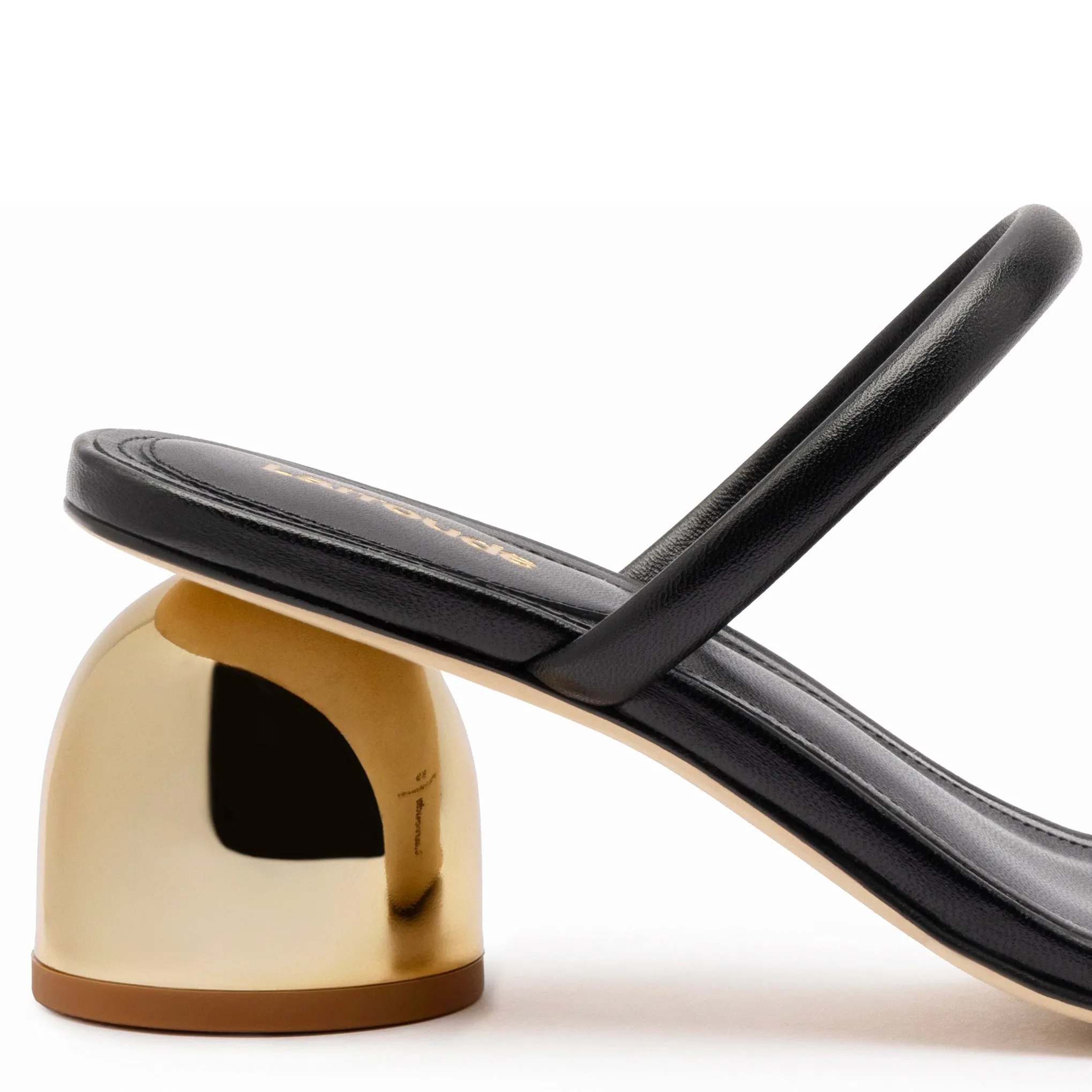 Dew Drop Mule In Black Leather sold by Larroude product image thumbnail 4