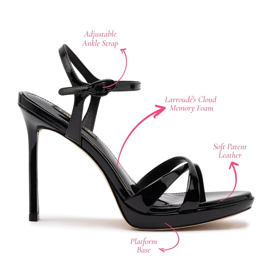 Angelina Sandal In Black Patent Leather sold by Larroude product image thumbnail 5