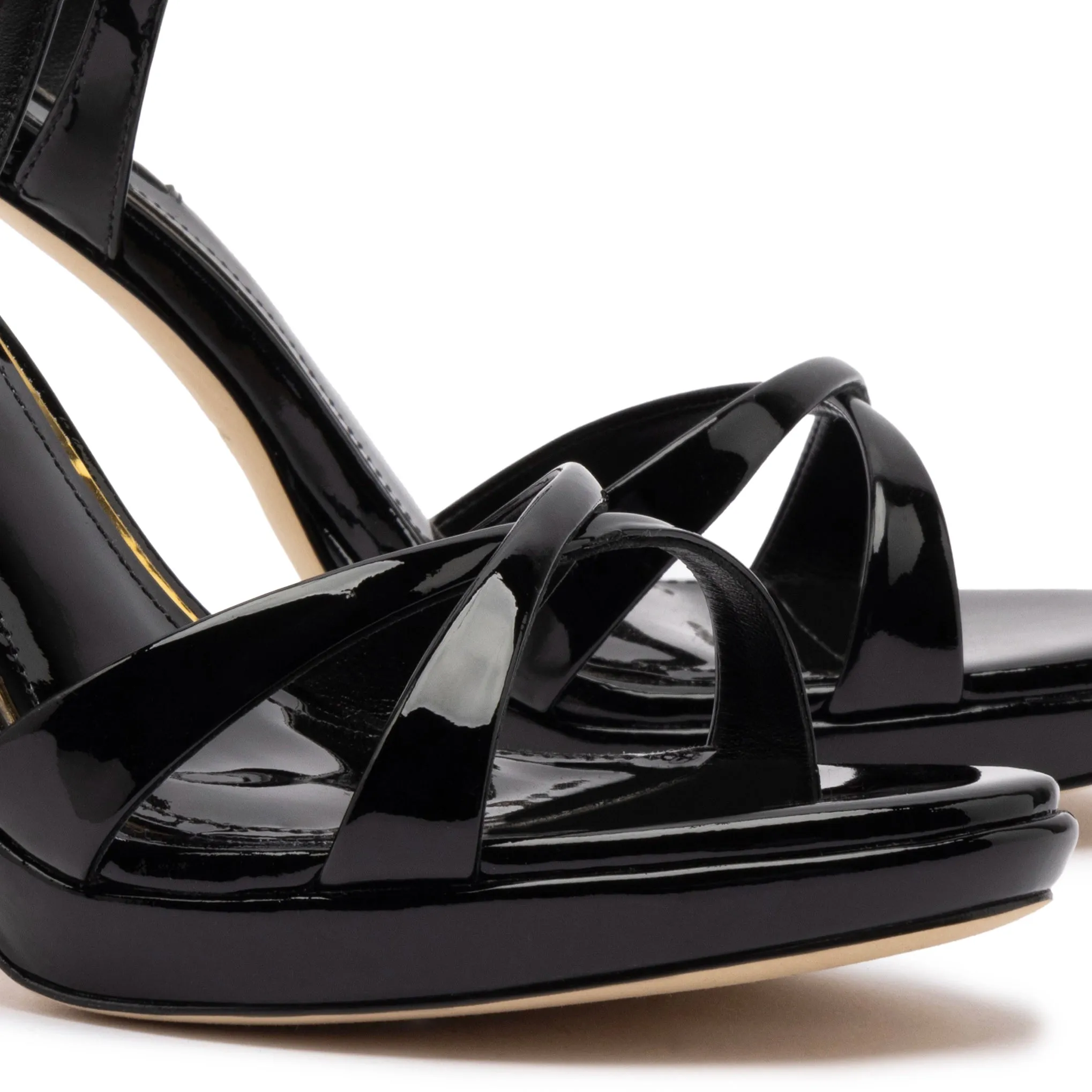 Angelina Sandal In Black Patent Leather sold by Larroude product image thumbnail 4