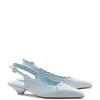 Florence Broderie Pump In Maya Denim sold by Larroude