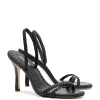 Annie Sandal In Black Leather sold by Larroude
