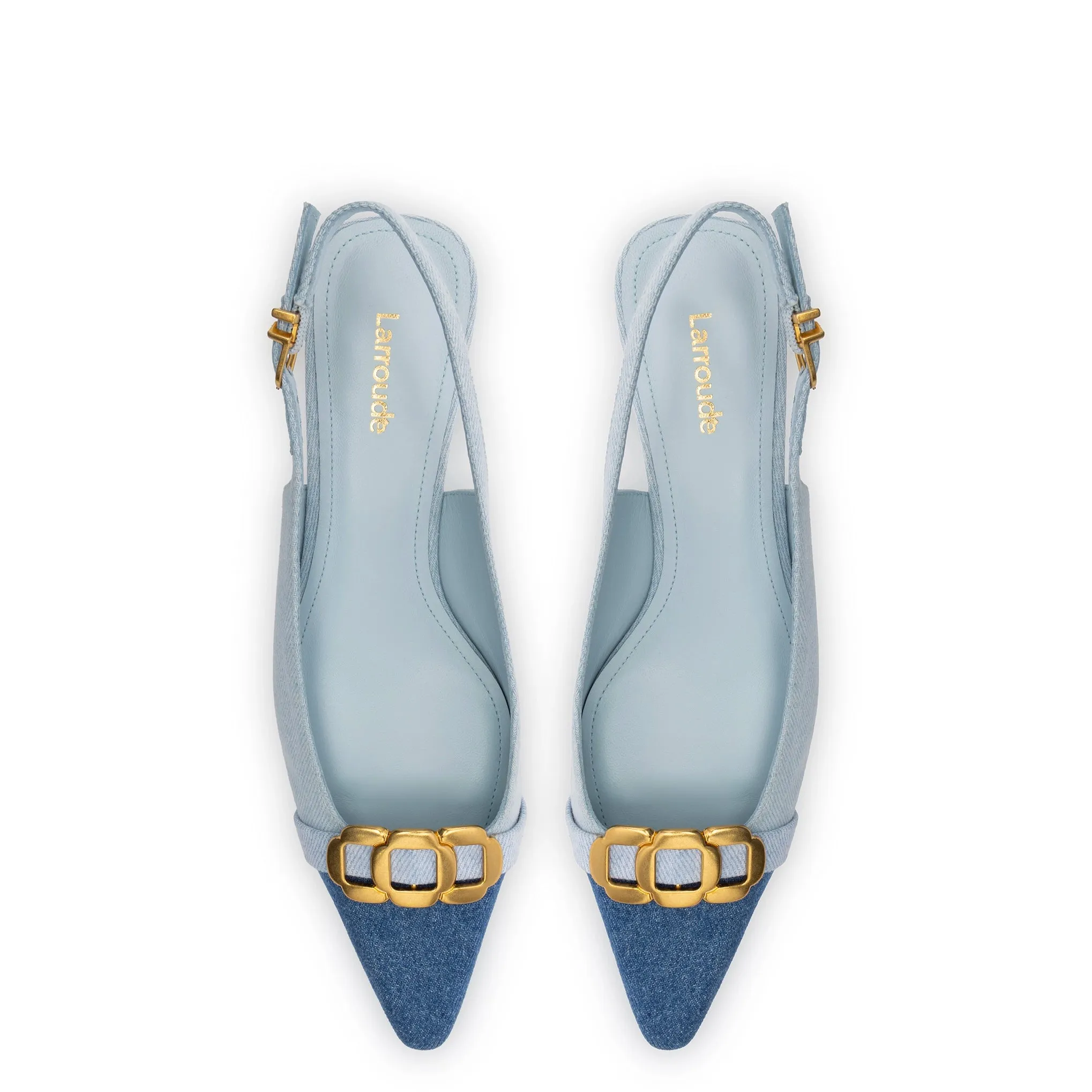 Franca Pump In Blue Denim sold by Larroude product image thumbnail 3