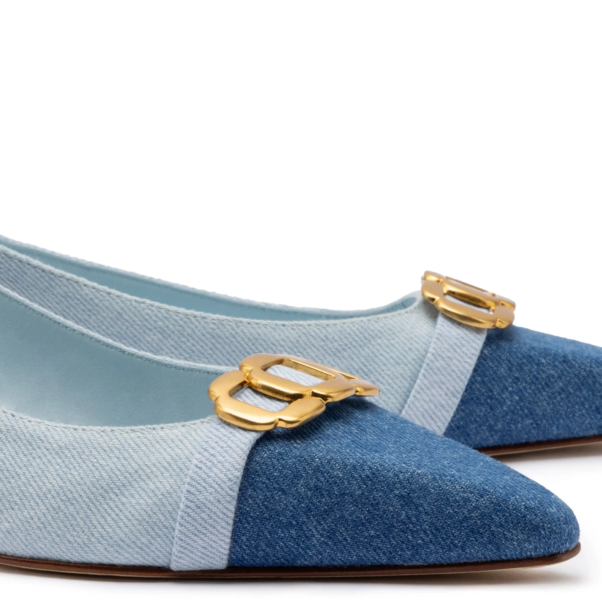 Franca Pump In Blue Denim sold by Larroude product image thumbnail 4