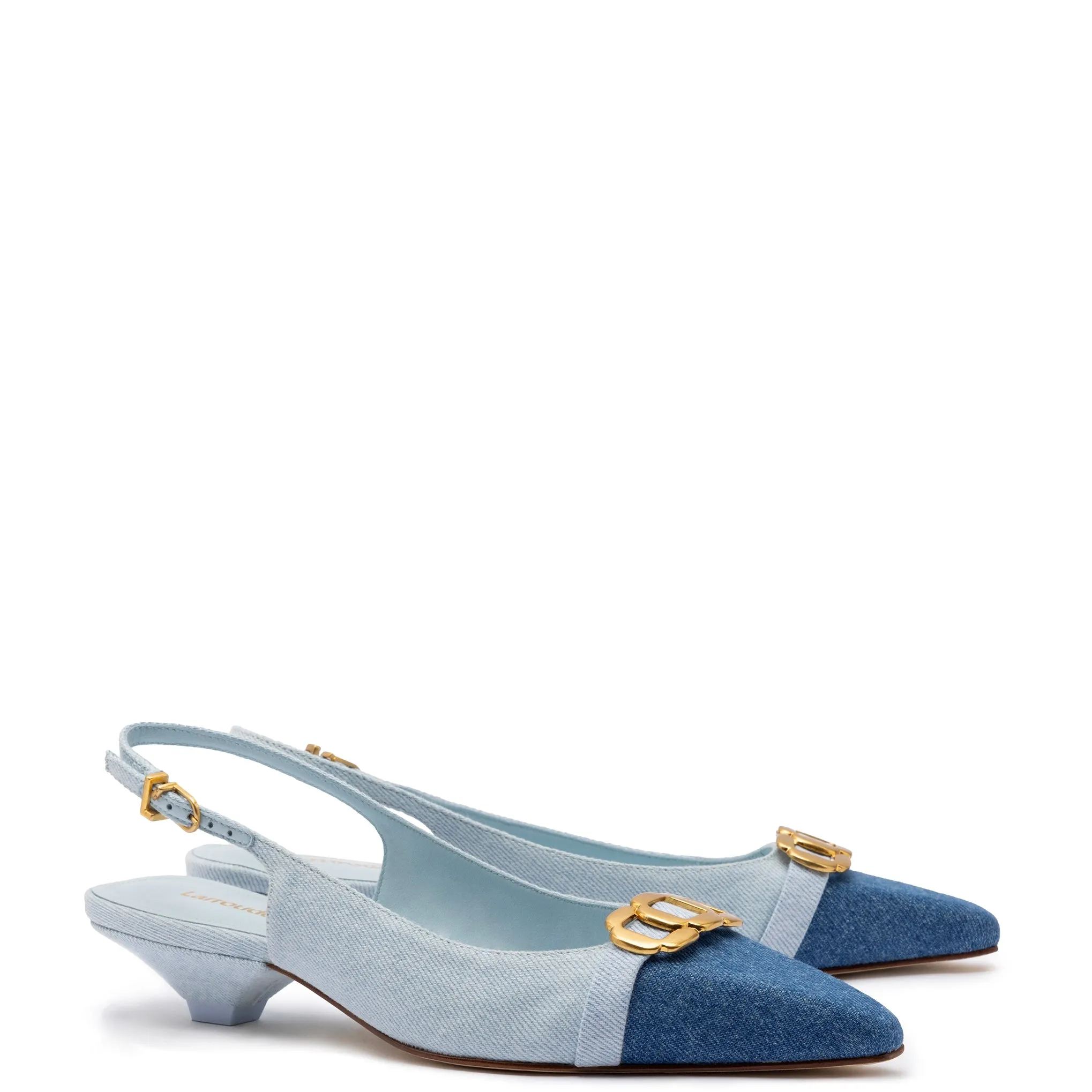 Franca Pump In Blue Denim sold by Larroude product image thumbnail 2