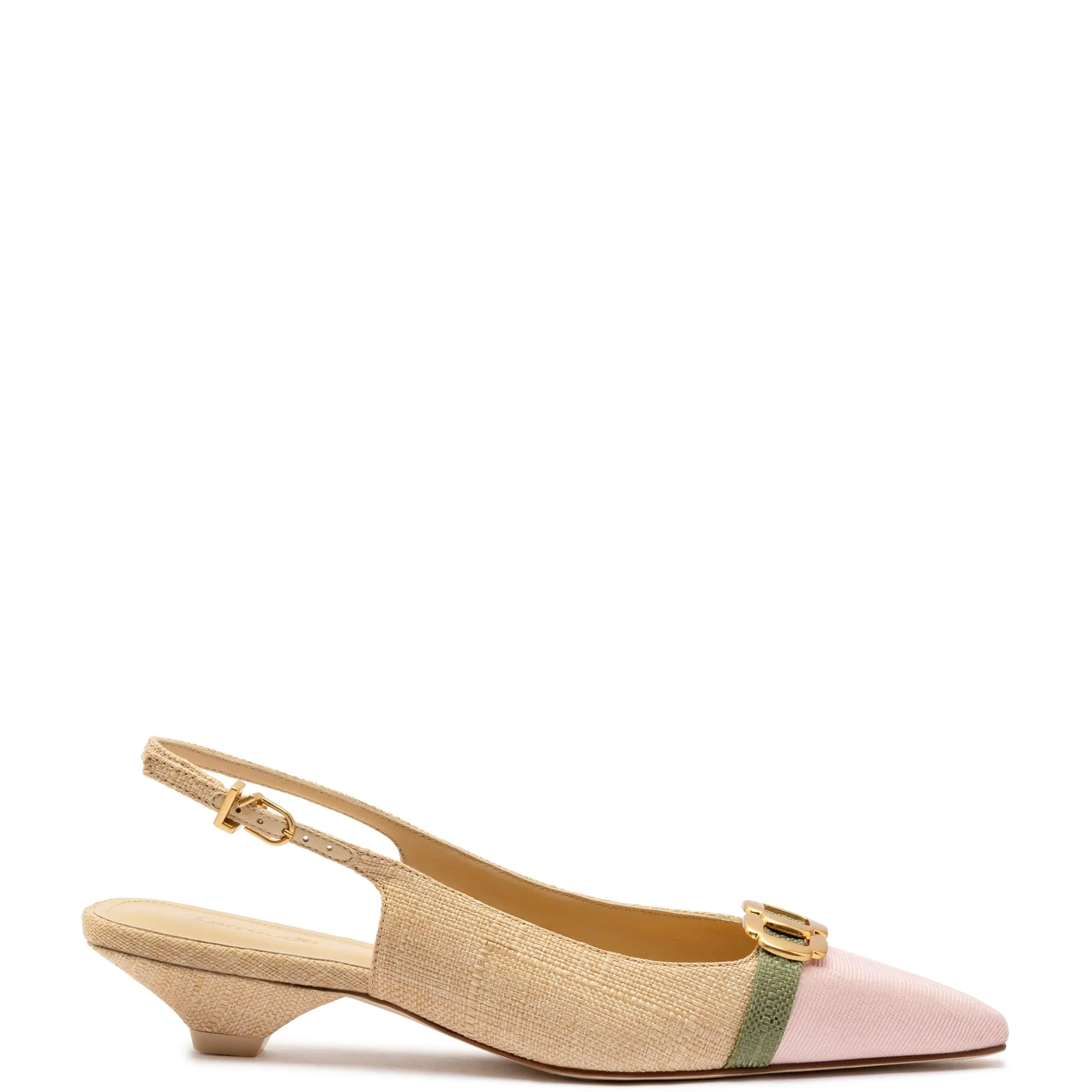 Franca Pump In Beige Raffia sold by Larroude