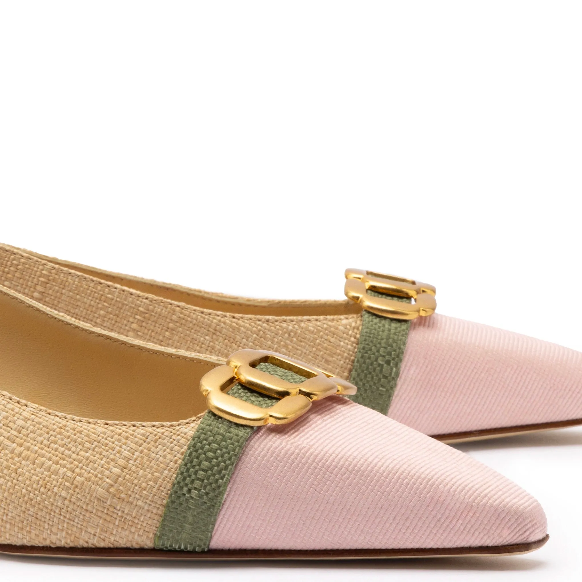 Franca Pump In Beige Raffia sold by Larroude product image thumbnail 4