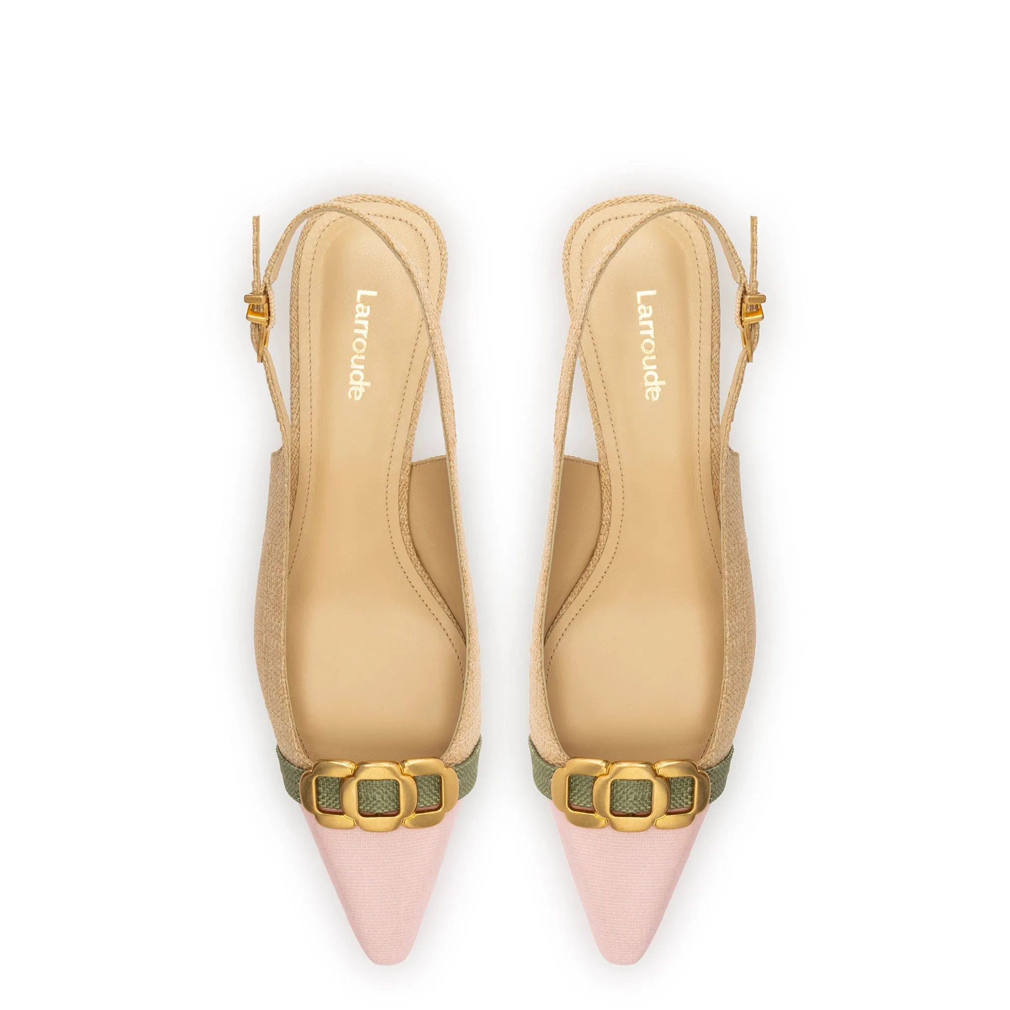 Franca Pump In Beige Raffia sold by Larroude product image thumbnail 3