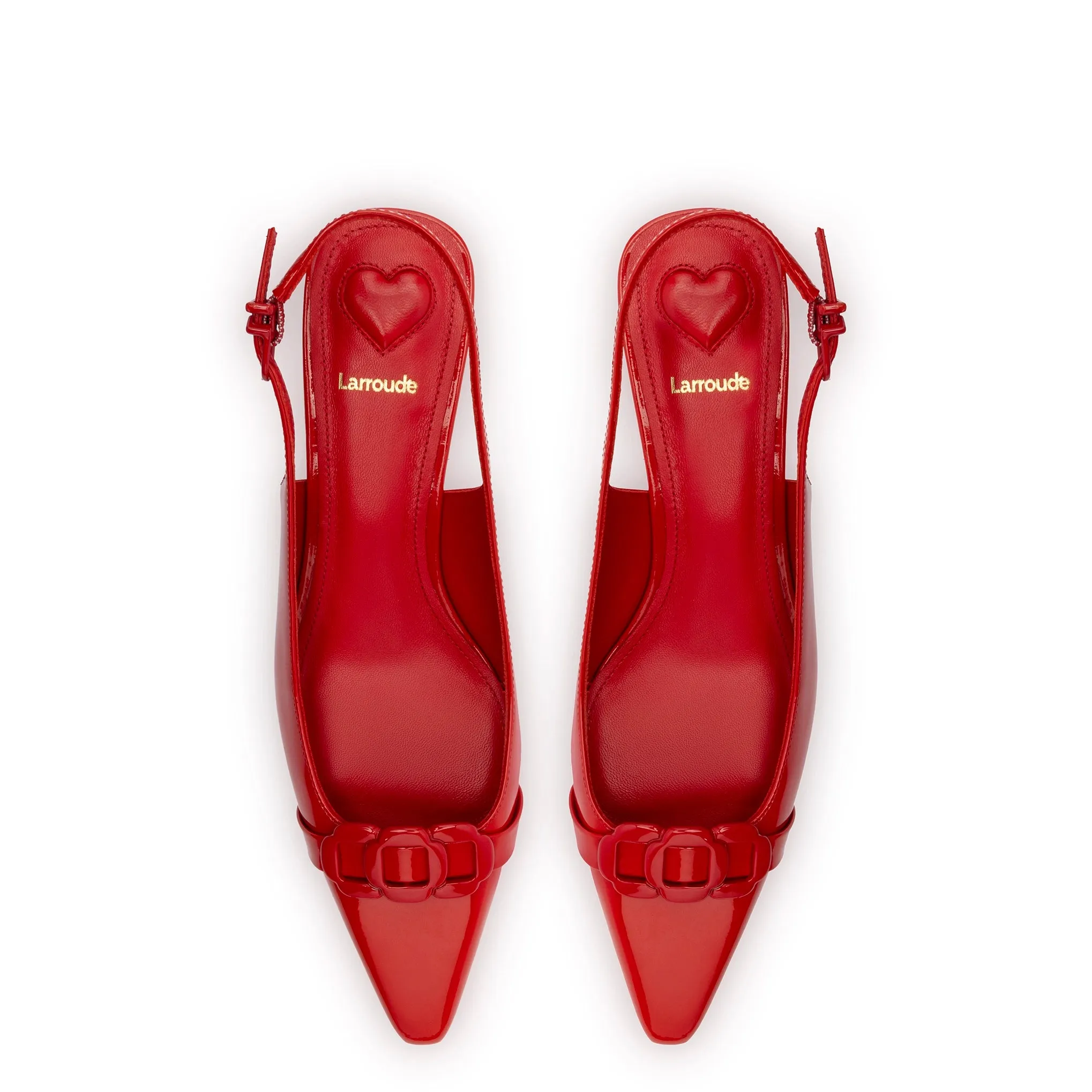 Franca Pump In Scarlet Patent Leather sold by Larroude product image thumbnail 3