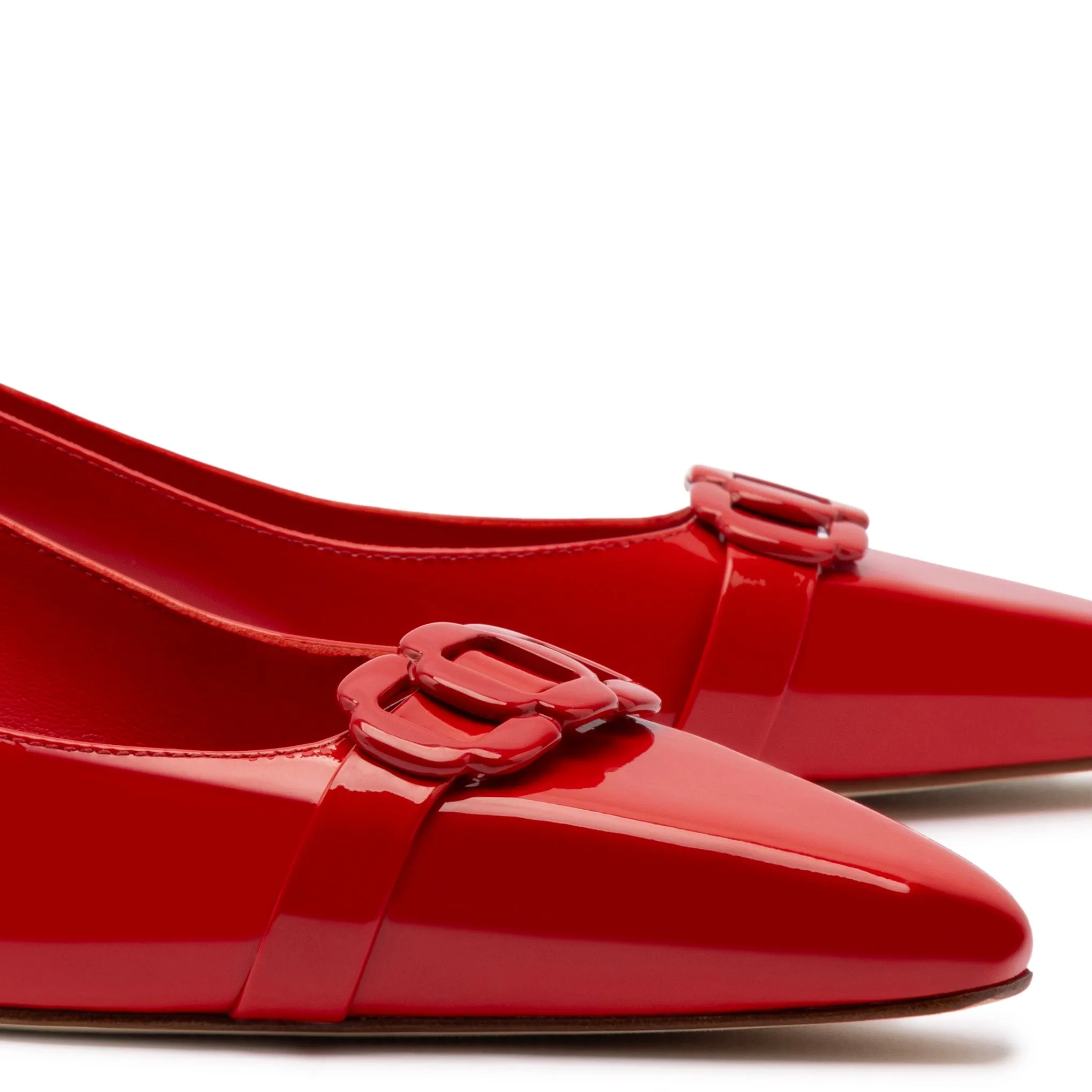 Franca Pump In Scarlet Patent Leather sold by Larroude product image thumbnail 4