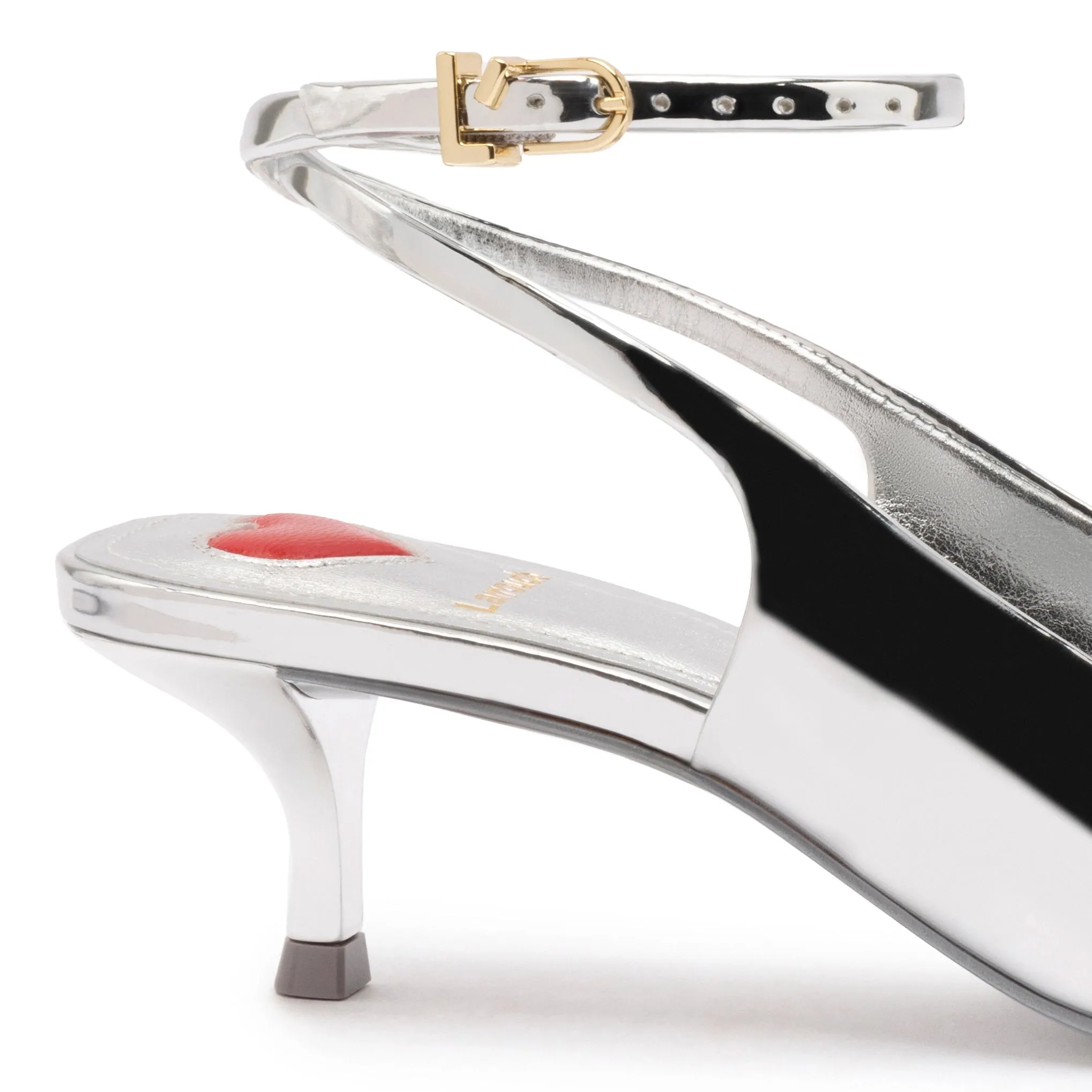 Amal Pump In Silver Specchio sold by Larroude product image thumbnail 4