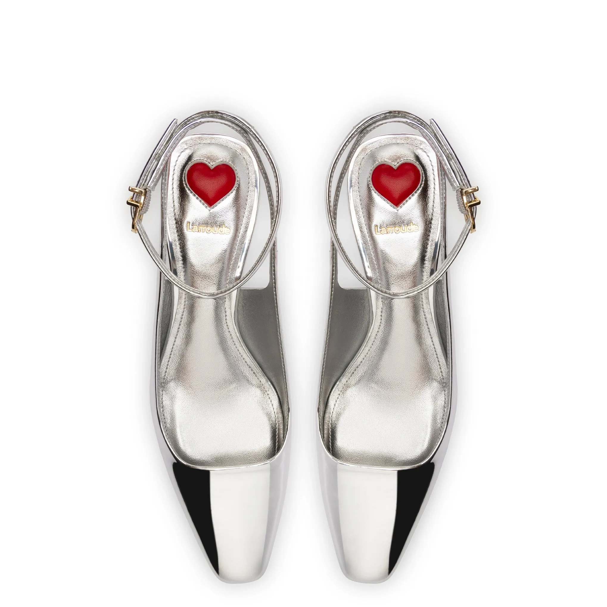 Amal Pump In Silver Specchio sold by Larroude product image thumbnail 3