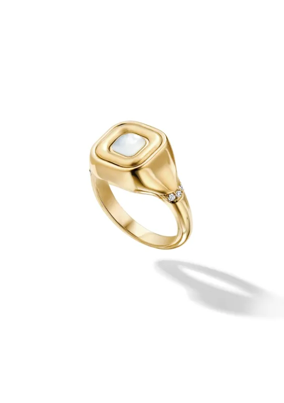 The Signet Flip Ring Rendezvous sold by Larroude