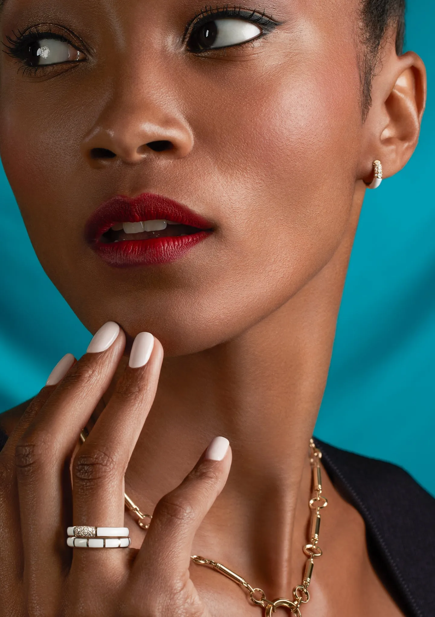 Iced Halo Stacking Ring - Natural Diamonds sold by Larroude product image thumbnail 2