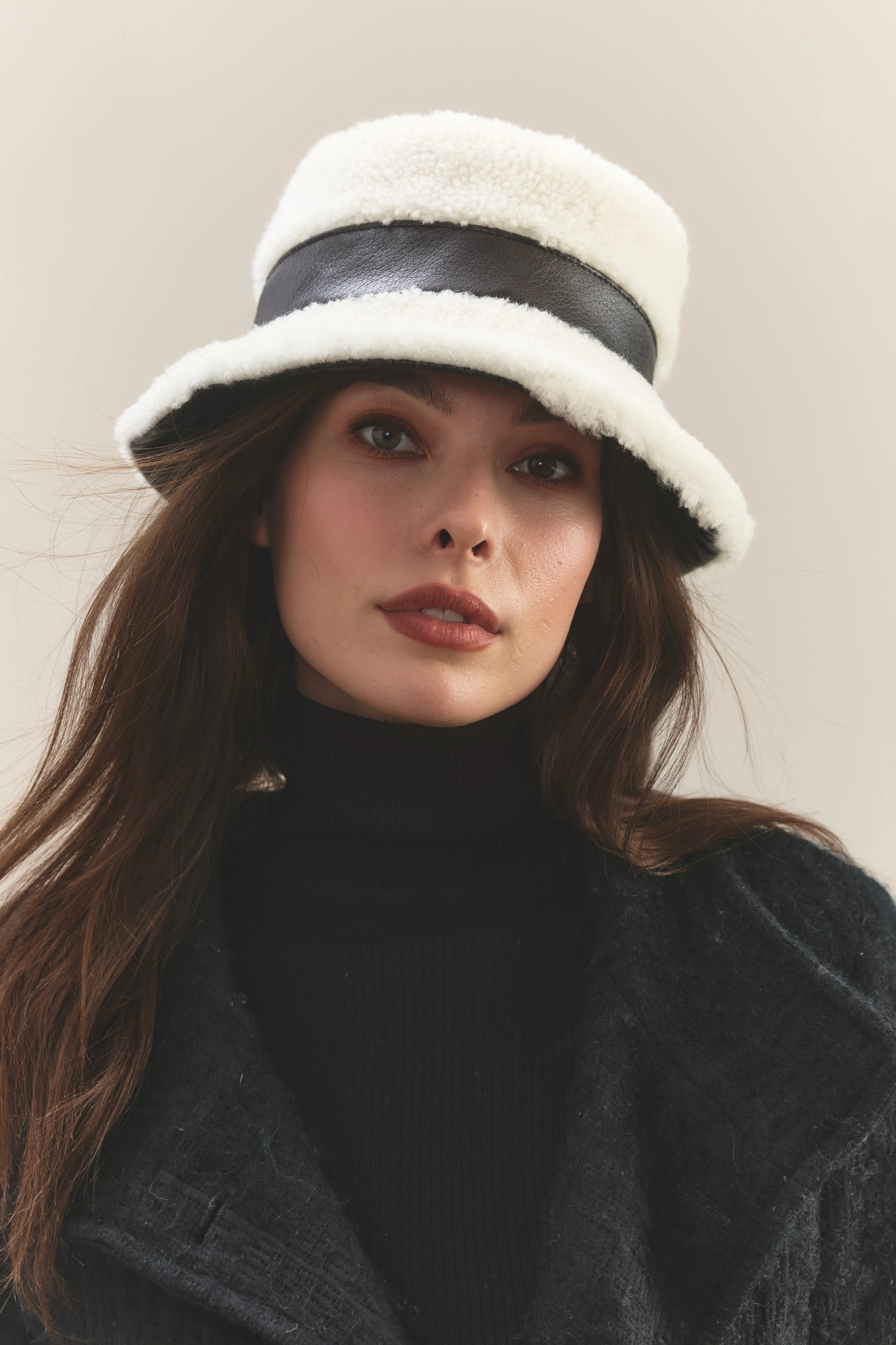 Molly Shearling Bucket Hat sold by Larroude product image thumbnail 4