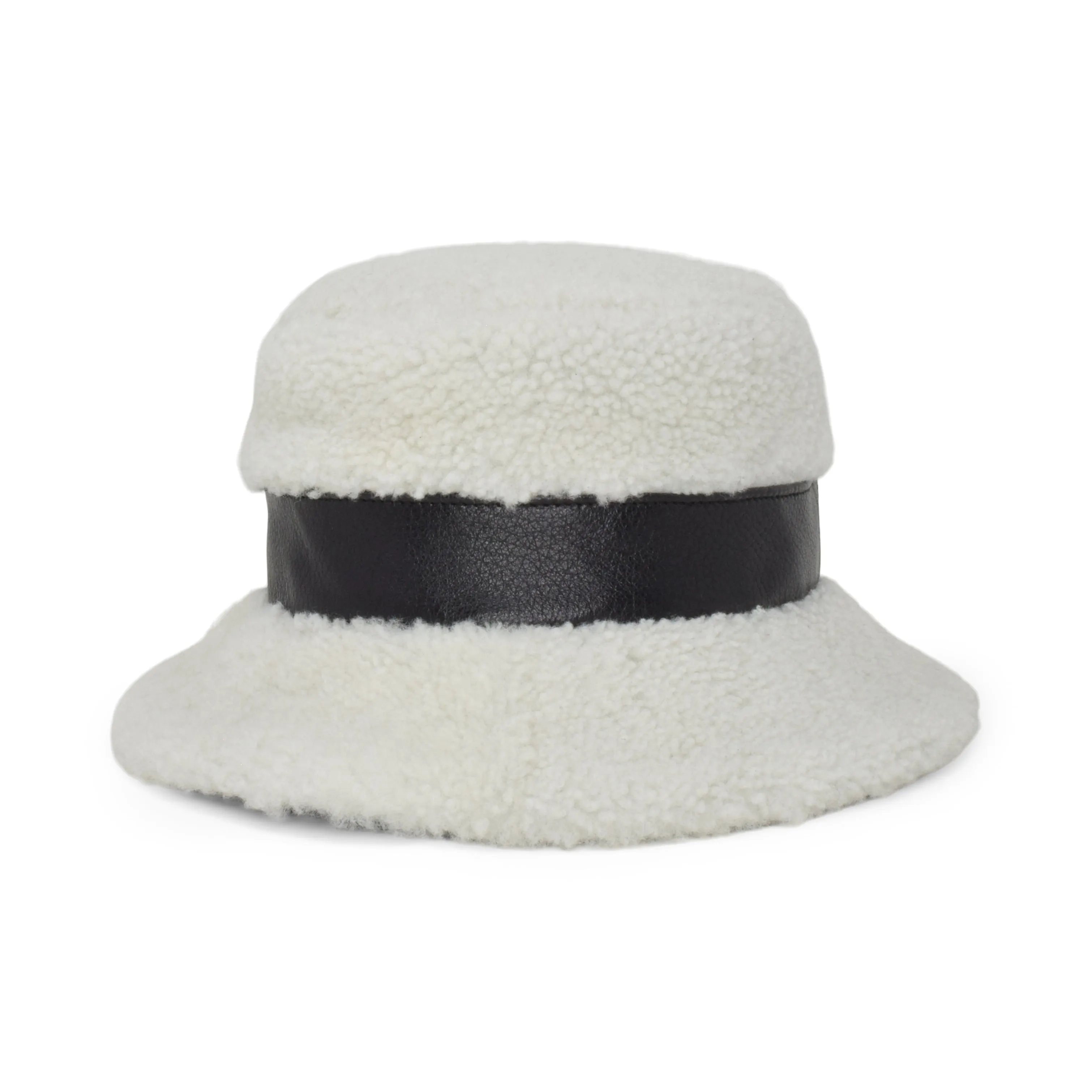 Molly Shearling Bucket Hat sold by Larroude