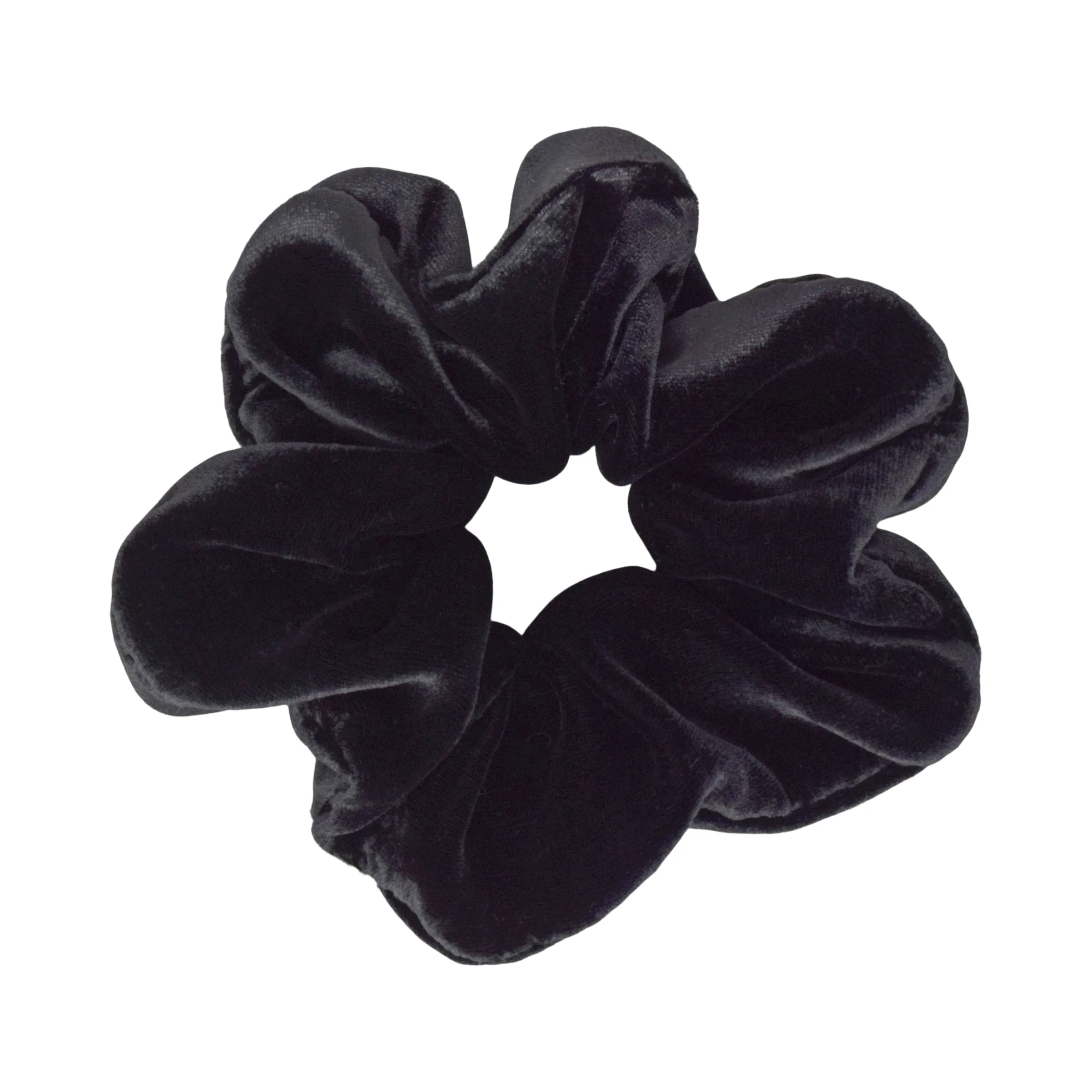Velvet Scrunchie | Black sold by Larroude