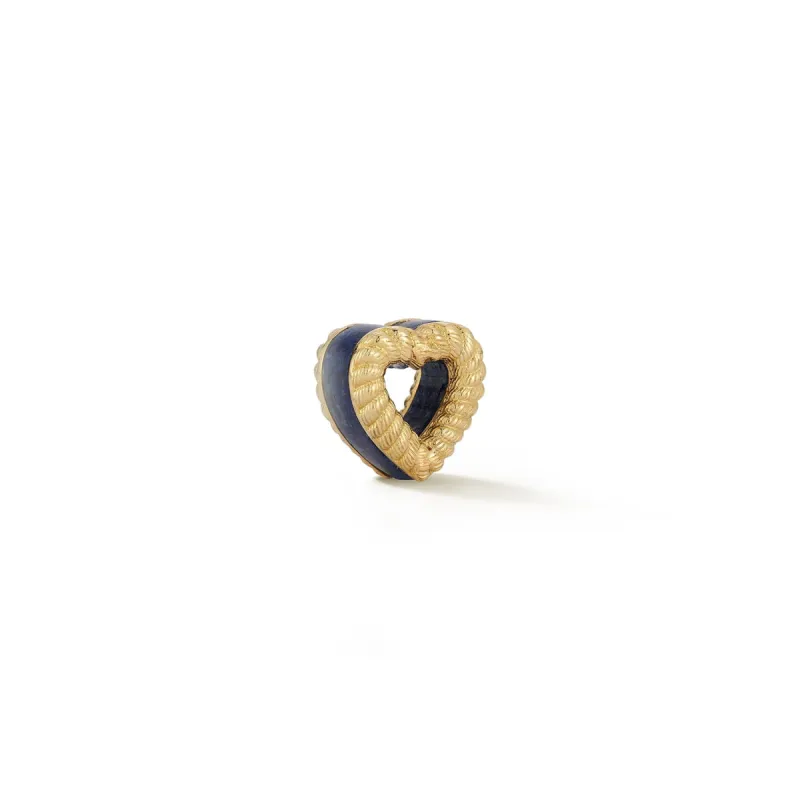 New Leona Collection Heart Slider Lapis Inlay Charm sold by Larroude