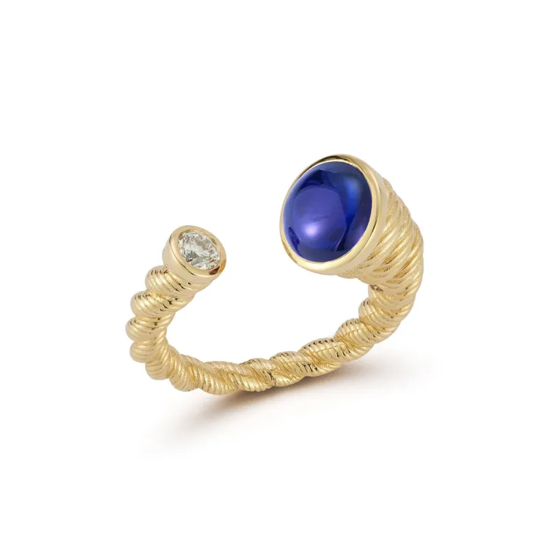 Leona Tanzanite and Diamond Duo Ring sold by Larroude