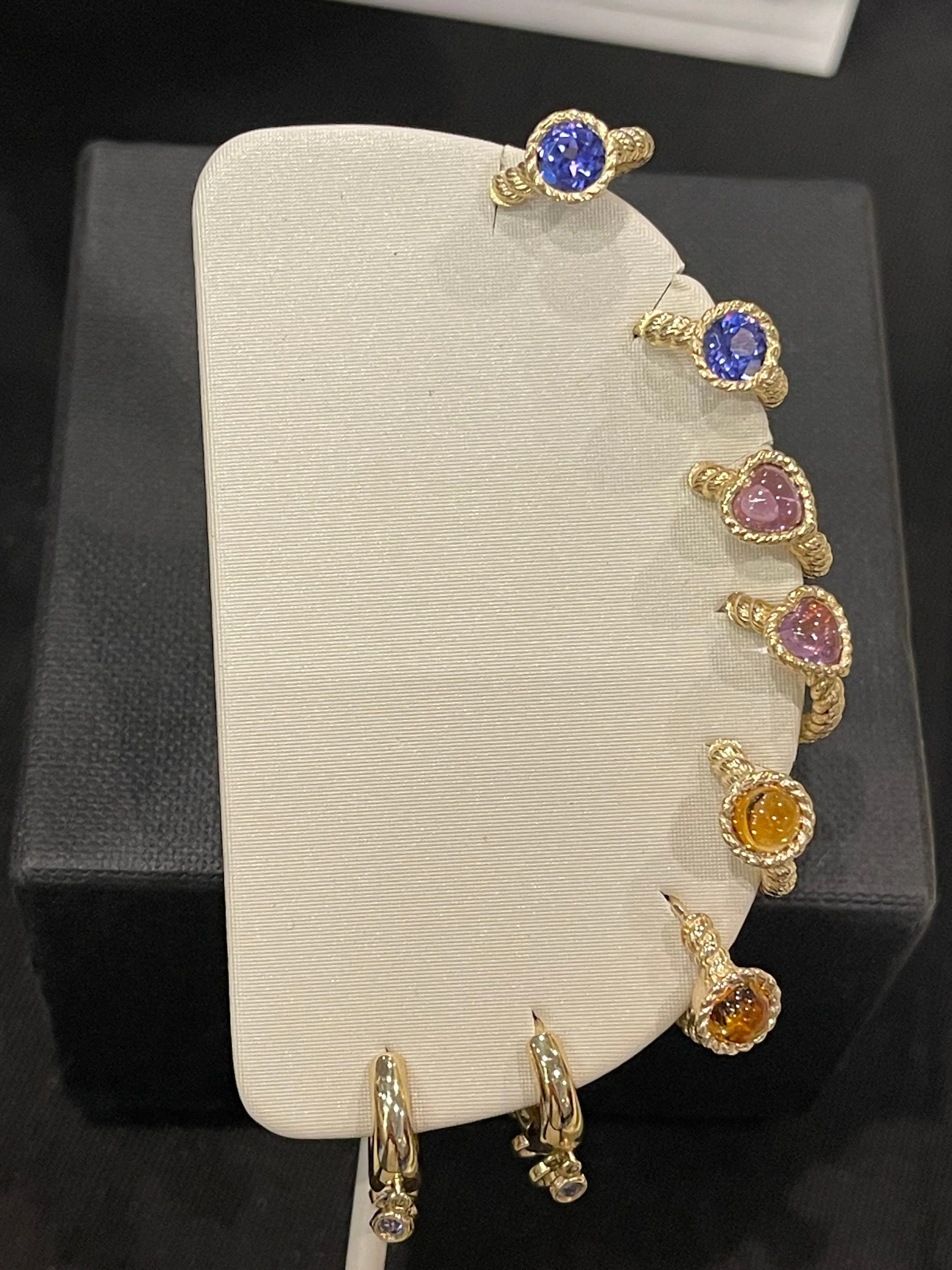 Leona Round Citrine Huggies sold by Larroude product image thumbnail 2