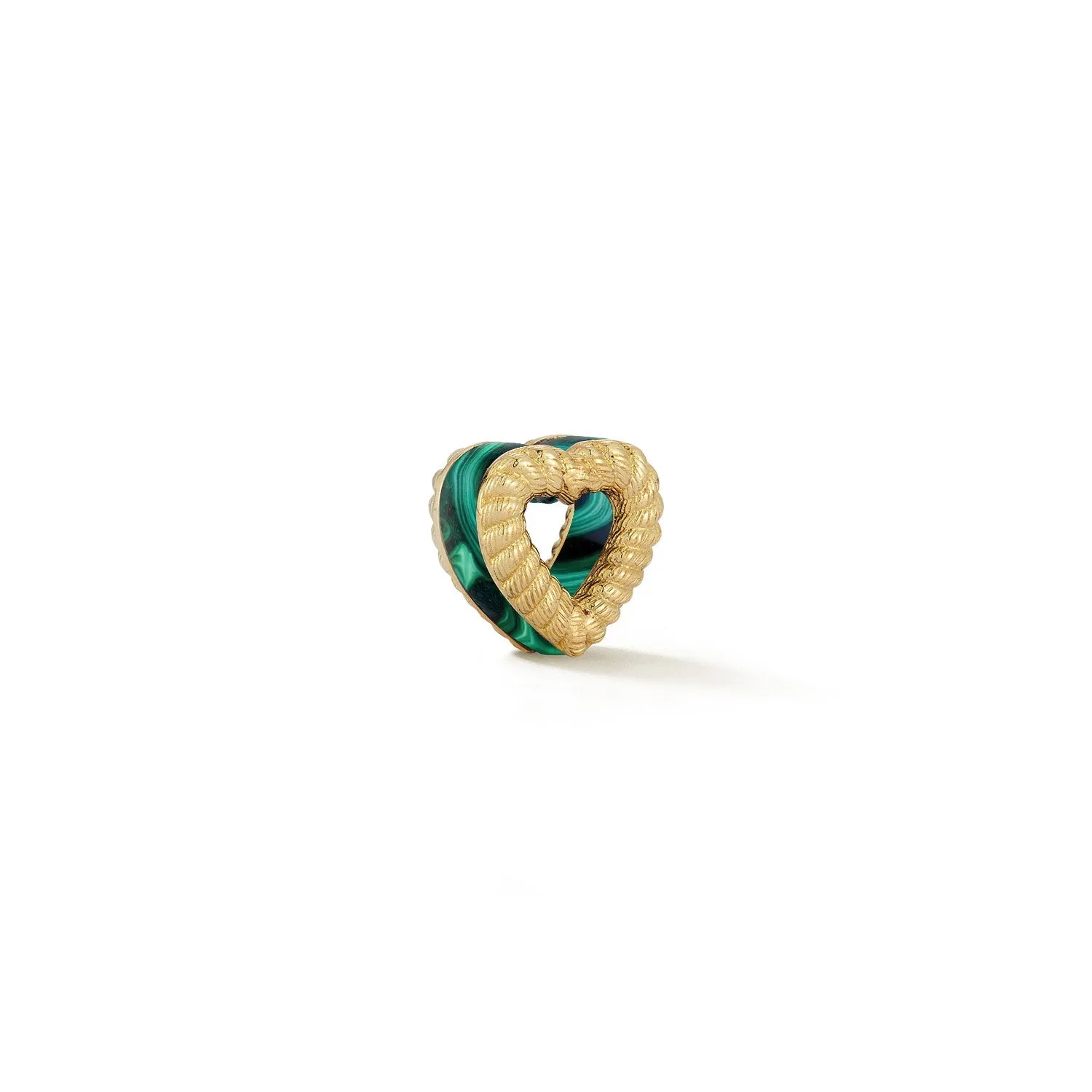 New Leona Collection Heart Slider Malachite Inlay Charm sold by Larroude