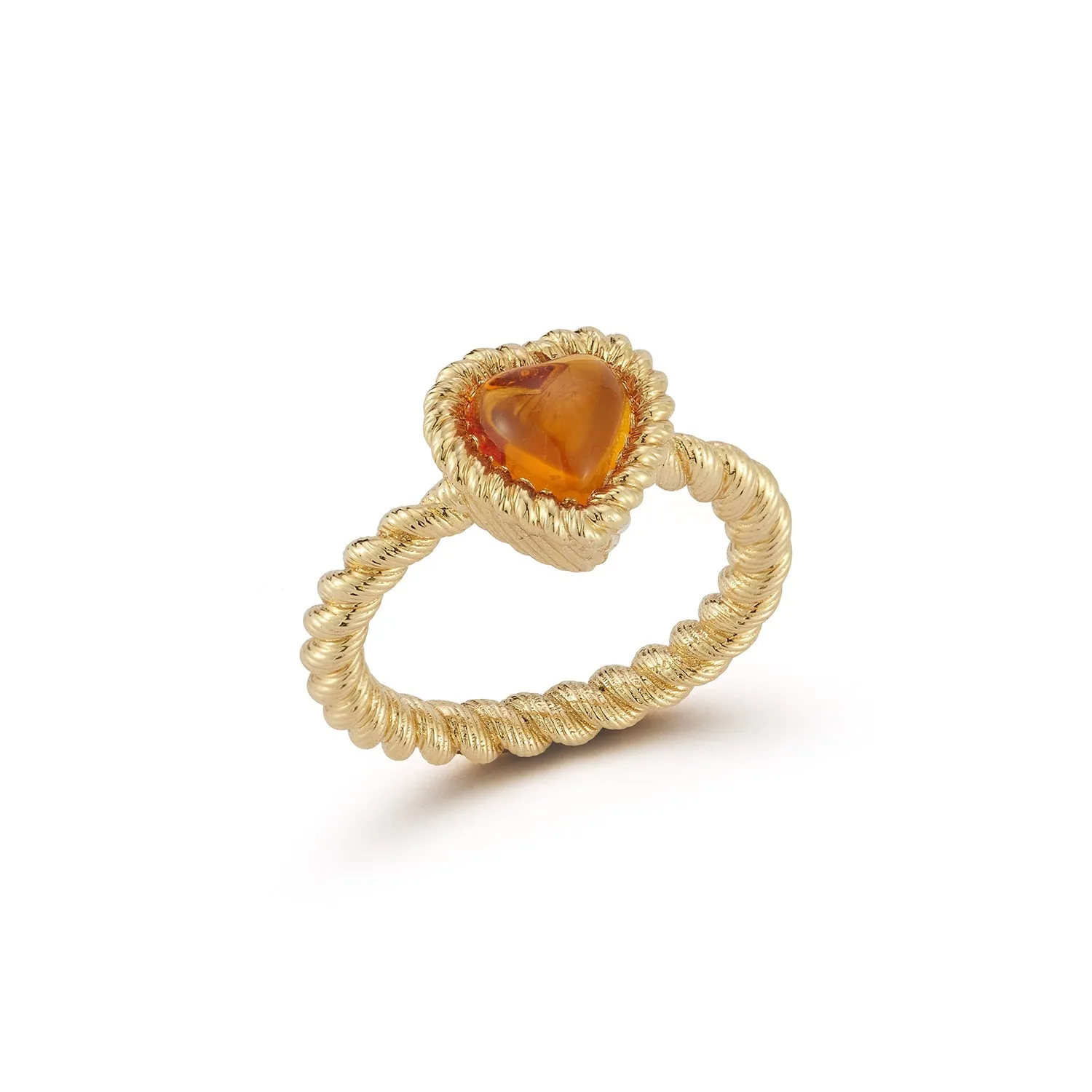 Leona Small Citrine Heart Ring sold by Larroude product image thumbnail 3