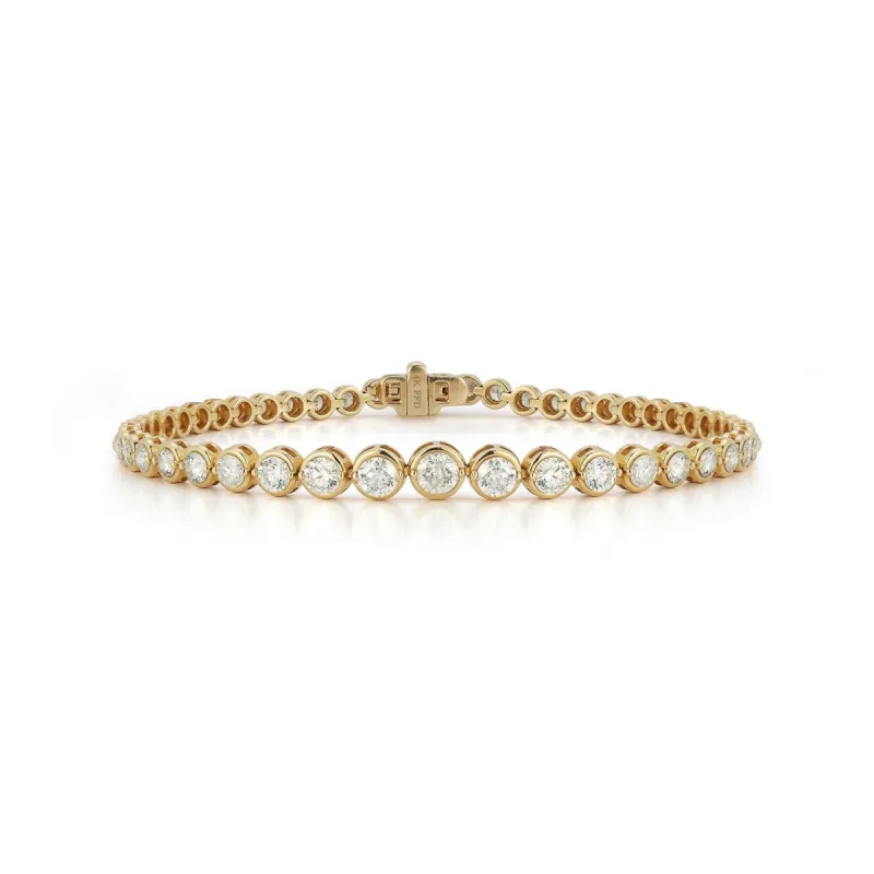 Graduating Diamond Bezel Bracelet sold by Larroude