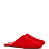 Venice Flat Mule and Pouch Kit In Scarlet Suede sold by Larroude