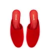 Venice Flat Mule and Pouch Kit In Scarlet Suede sold by Larroude