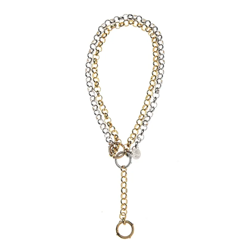 Gilver Lariat Multi-Style Rolo Chain sold by Larroude