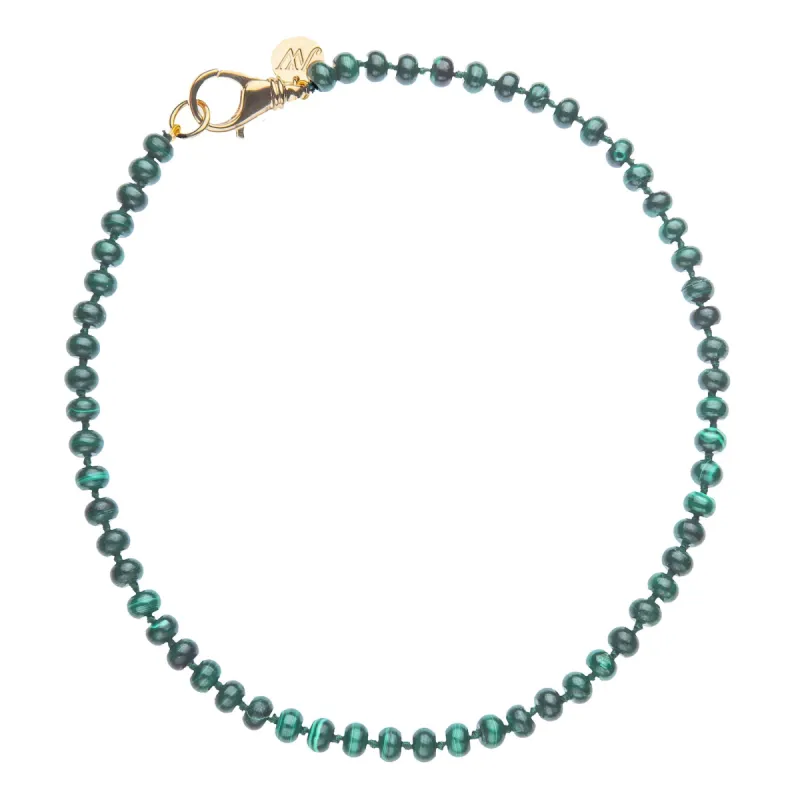Malachite Beaded Necklace sold by Larroude