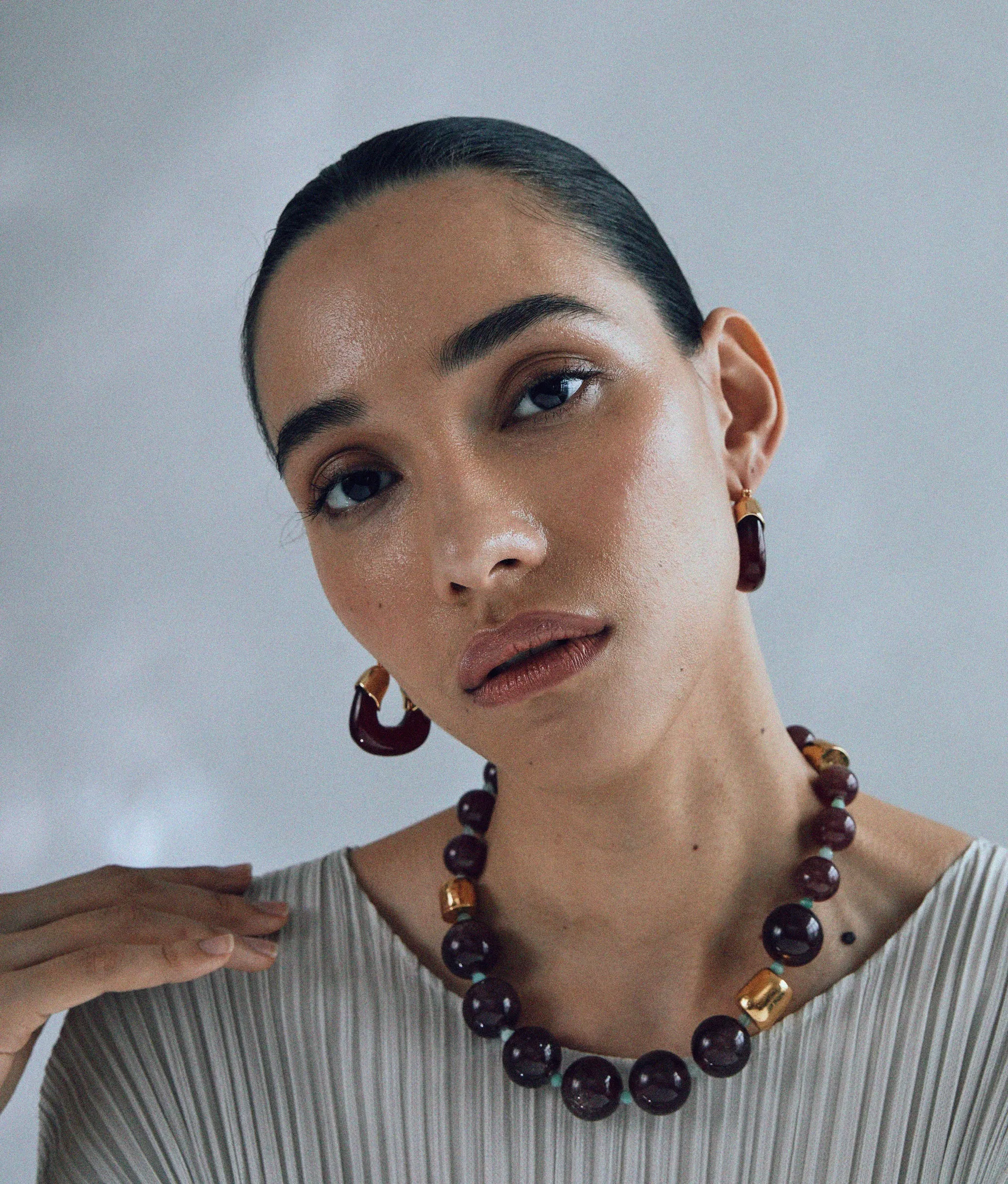 Organic Hoops in Currant sold by Larroude product image thumbnail 2