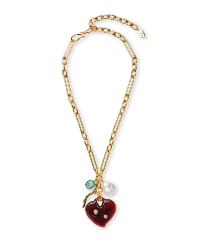 Murano Heart Necklace sold by Larroude