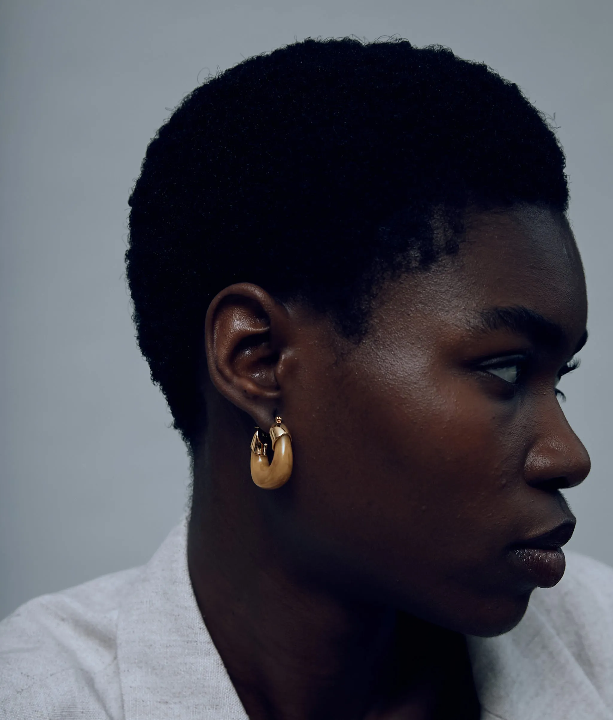 Mini Organic Hoops in Mocha sold by Larroude product image thumbnail 2