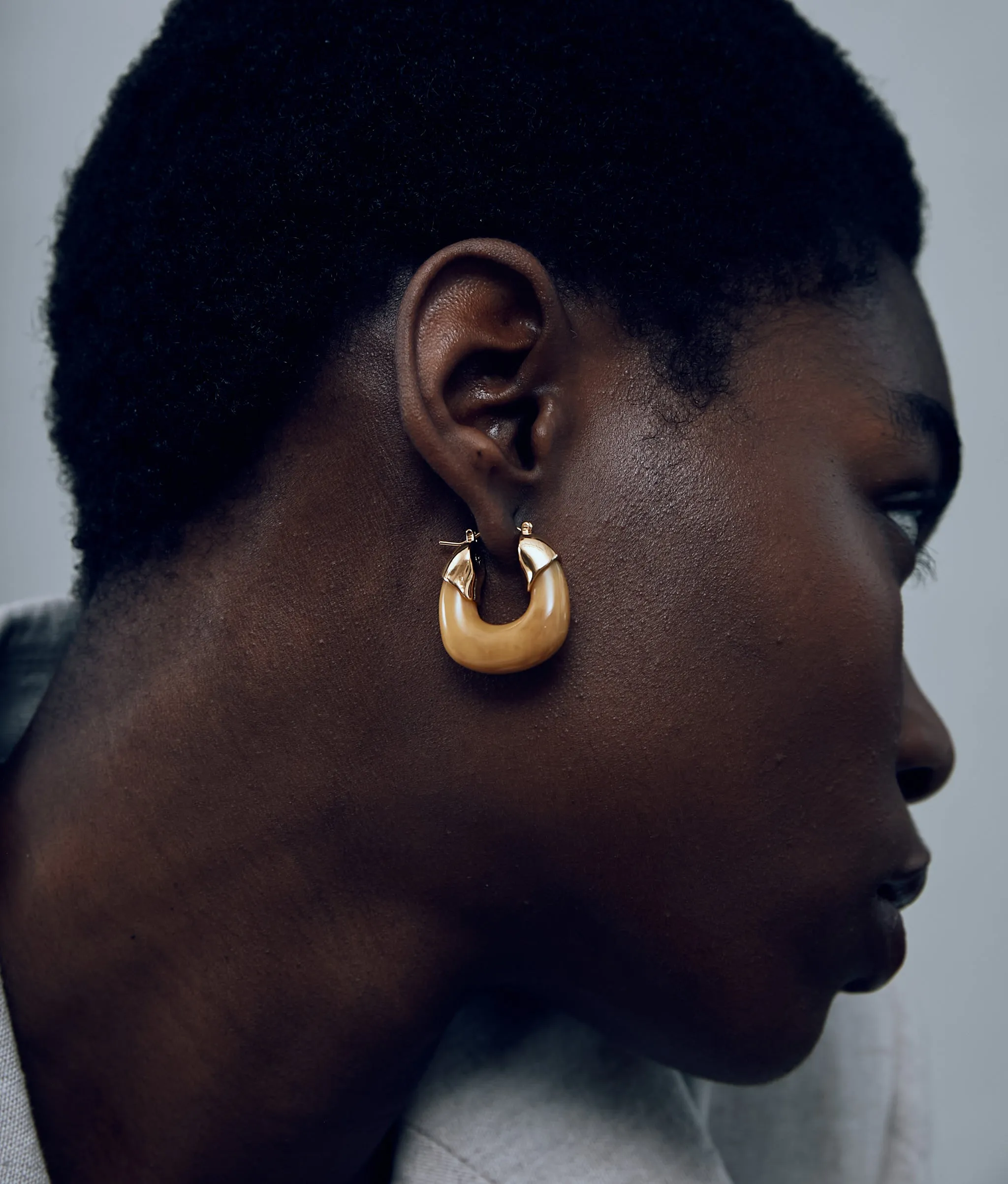 Mini Organic Hoops in Mocha sold by Larroude product image thumbnail 3