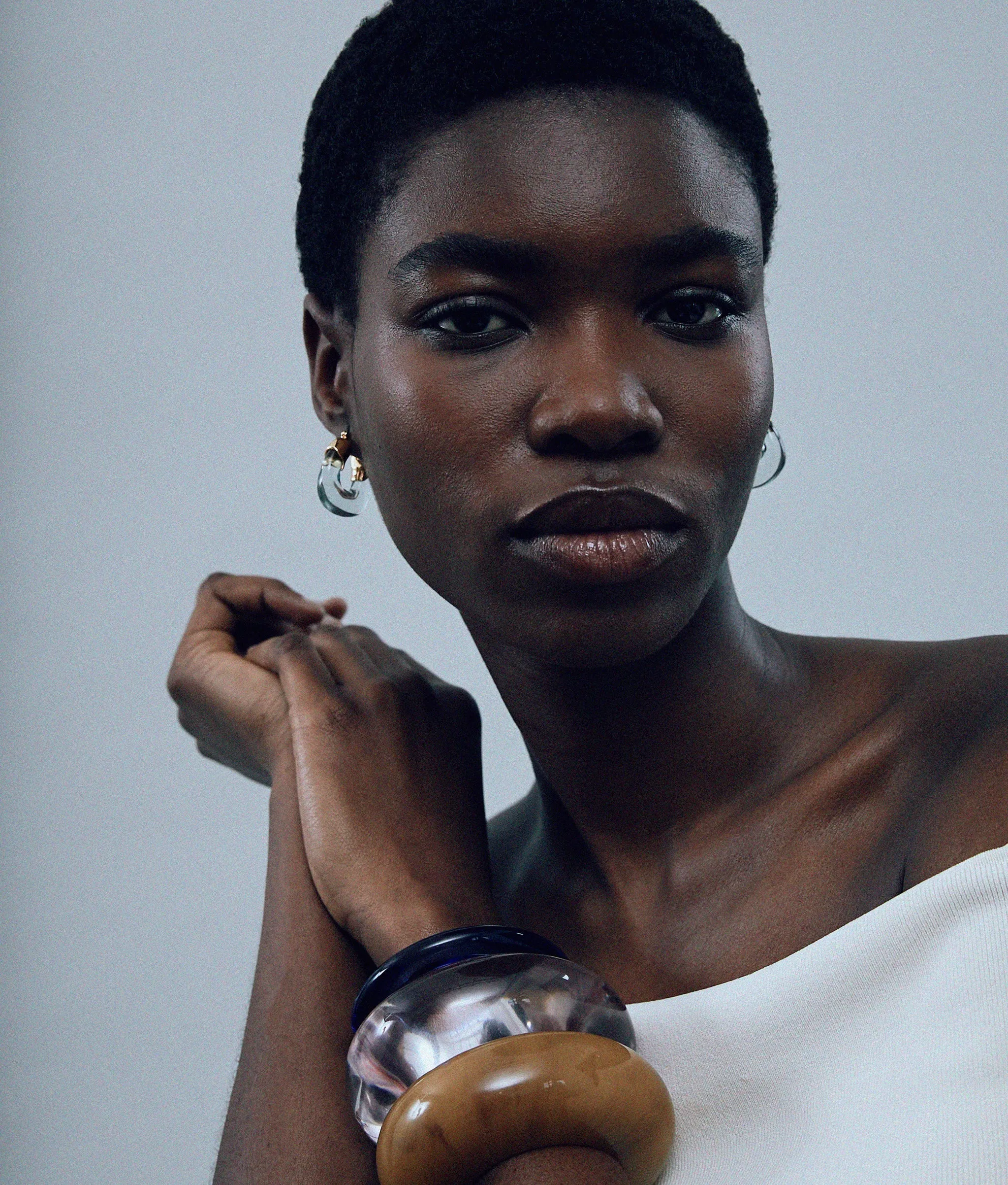 Mini Organic Hoops in Aqua sold by Larroude product image thumbnail 3