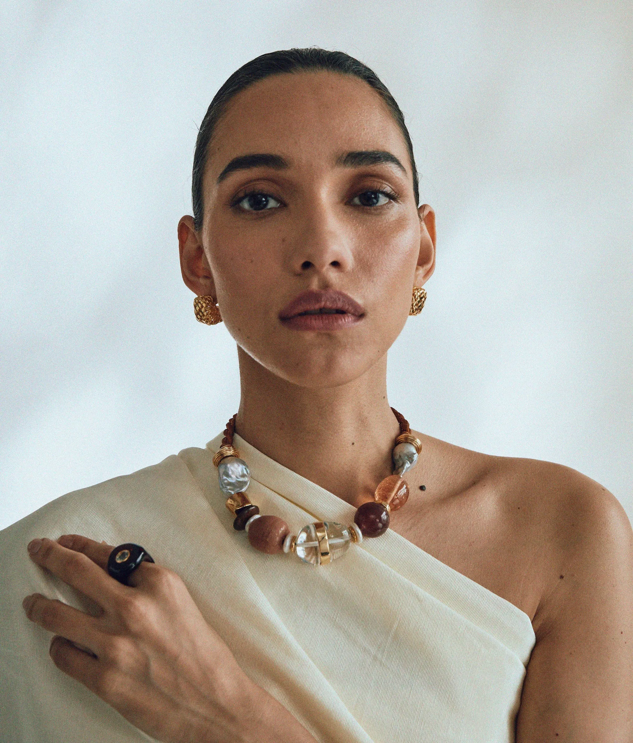 Glass Beach Necklace in Terra sold by Larroude product image thumbnail 2