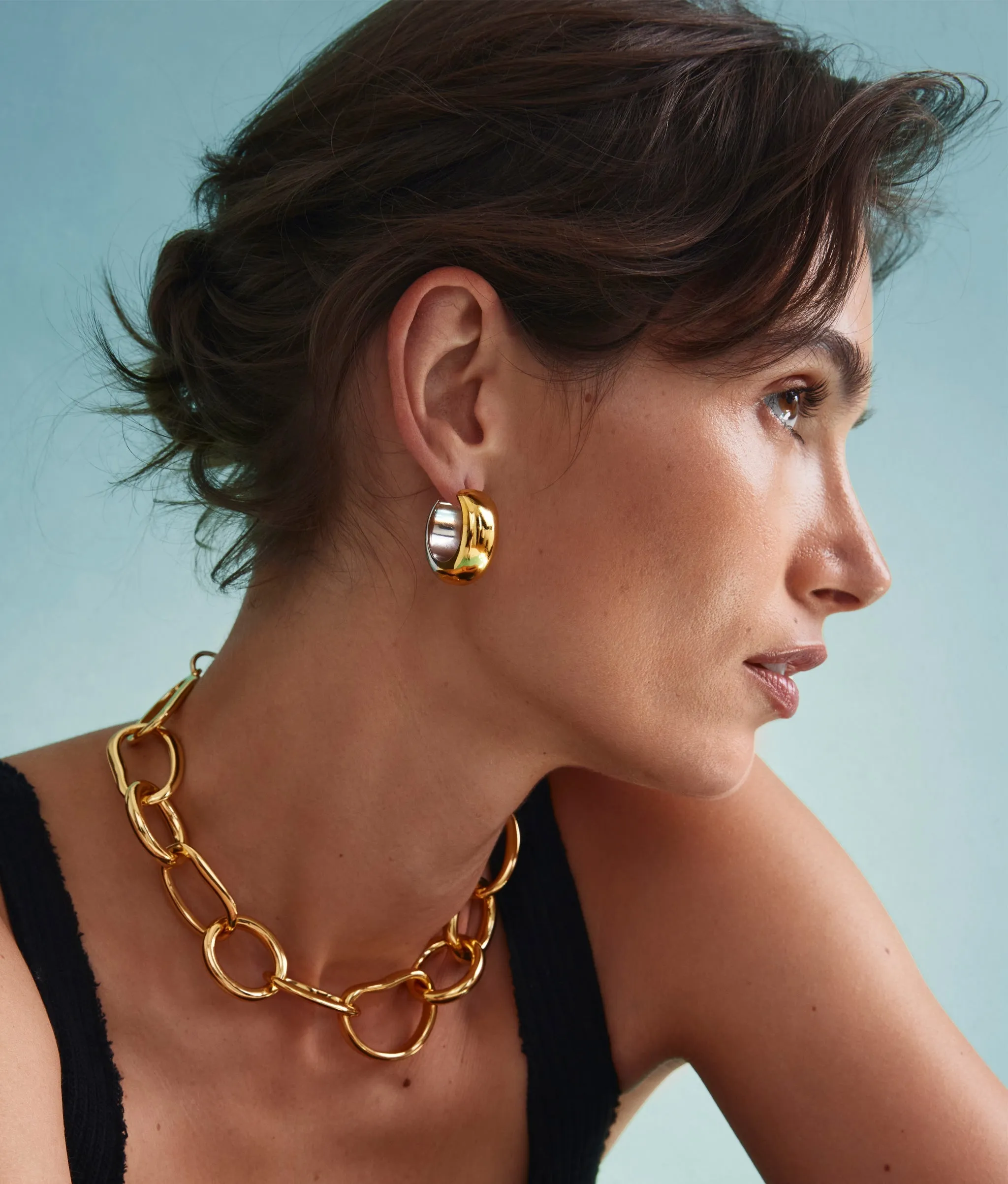 Bubble Hoops in Mixed Metal sold by Larroude product image thumbnail 2