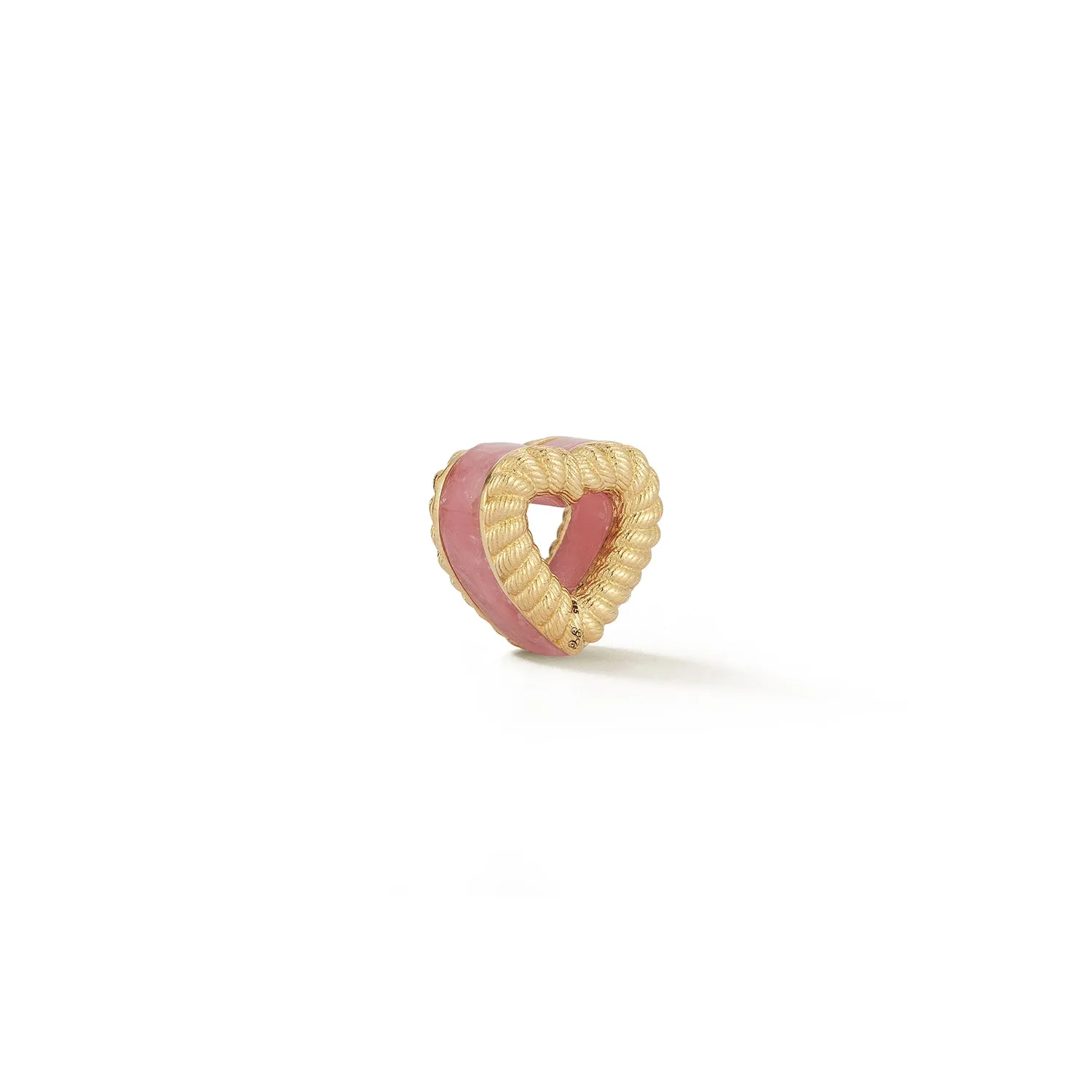 New Leona Collection Heart Slider Rhodocrosite Inlay Charm sold by Larroude