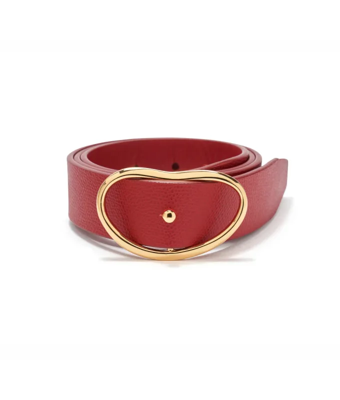 Wide Georgia Belt in Red sold by Larroude
