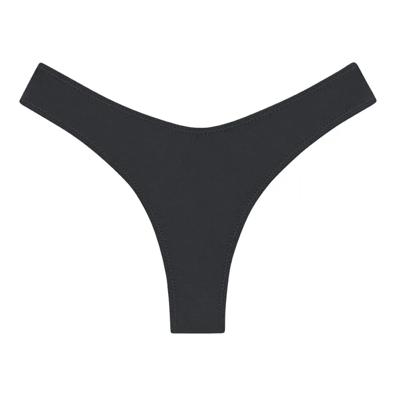Charcoal Lulu (Zig-Zag Stitch) Bikini Bottom sold by Larroude
