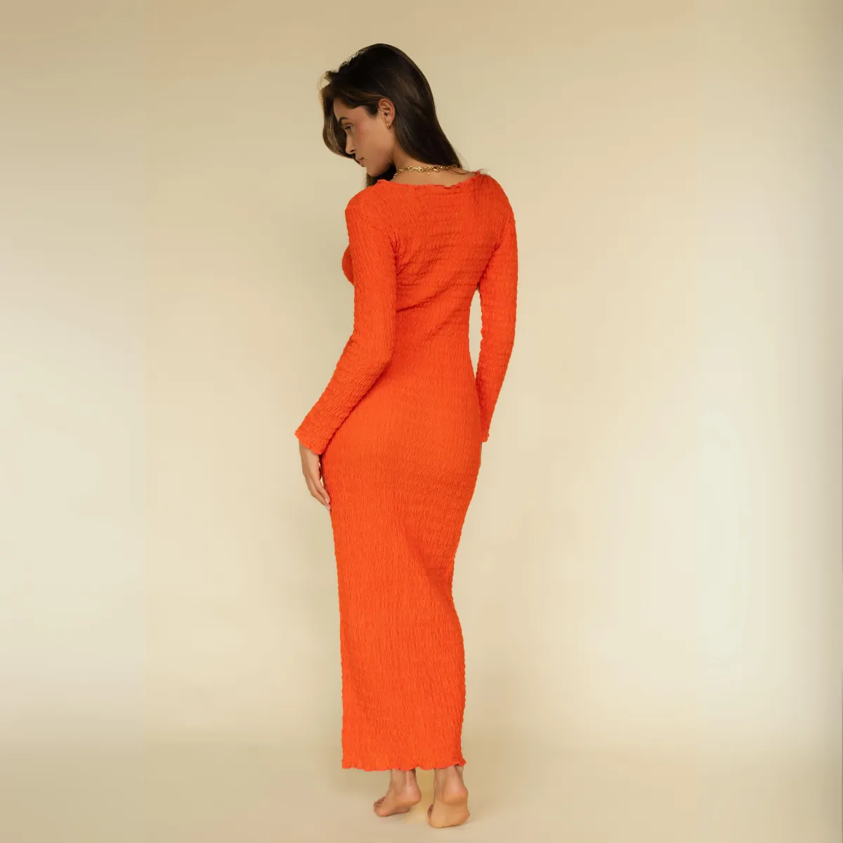 Tangerine Solidad Dress sold by Larroude product image thumbnail 5