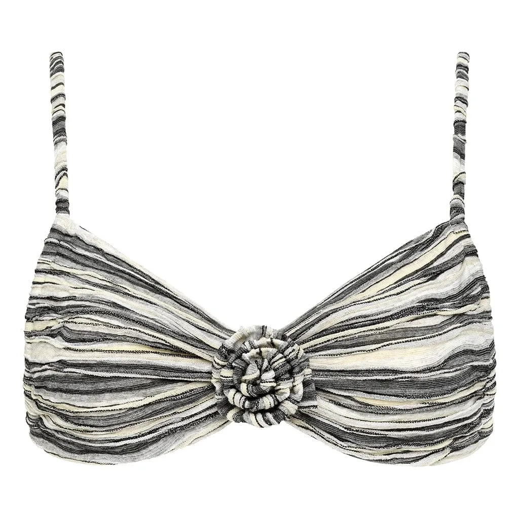 Slub Knit Devin Rosa Bikini Top sold by Larroude