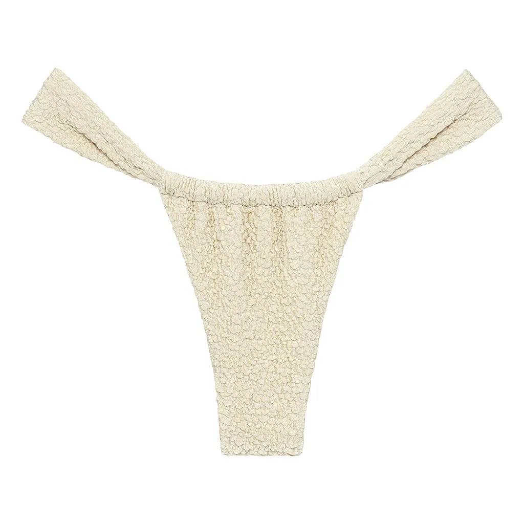 Oat Texture Sandra Bikini Bottom sold by Larroude