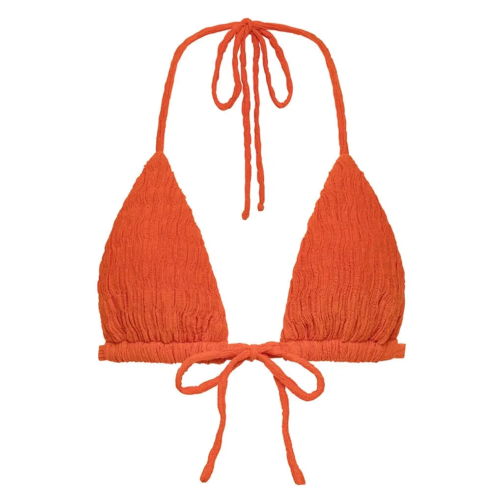 Tangerine Emma Bikini Top sold by Larroude