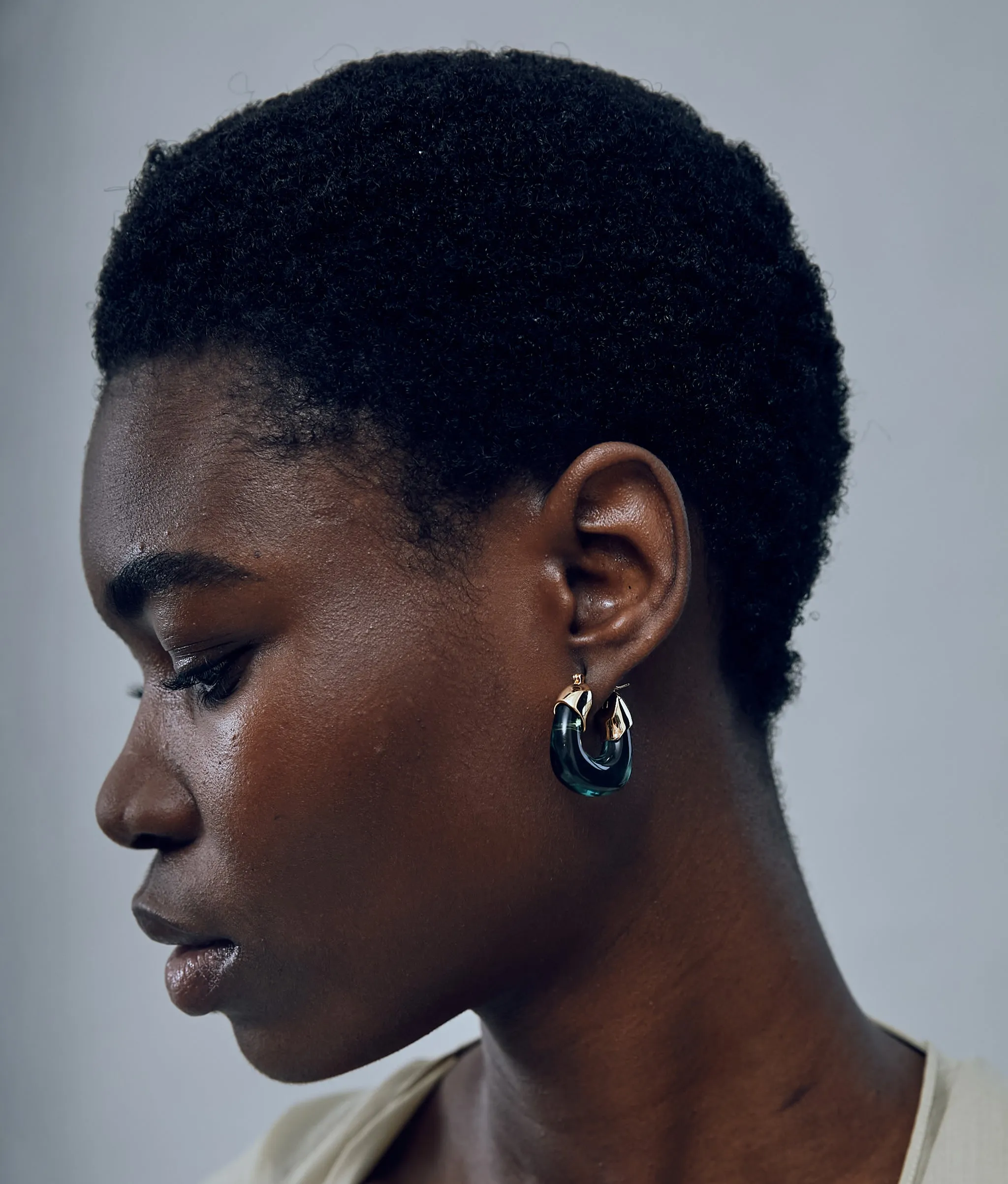 Mini Organic Hoops in Forest sold by Larroude product image thumbnail 4