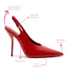 Larroudé x Altuzarra Pump In Blood Red Leather sold by Larroude