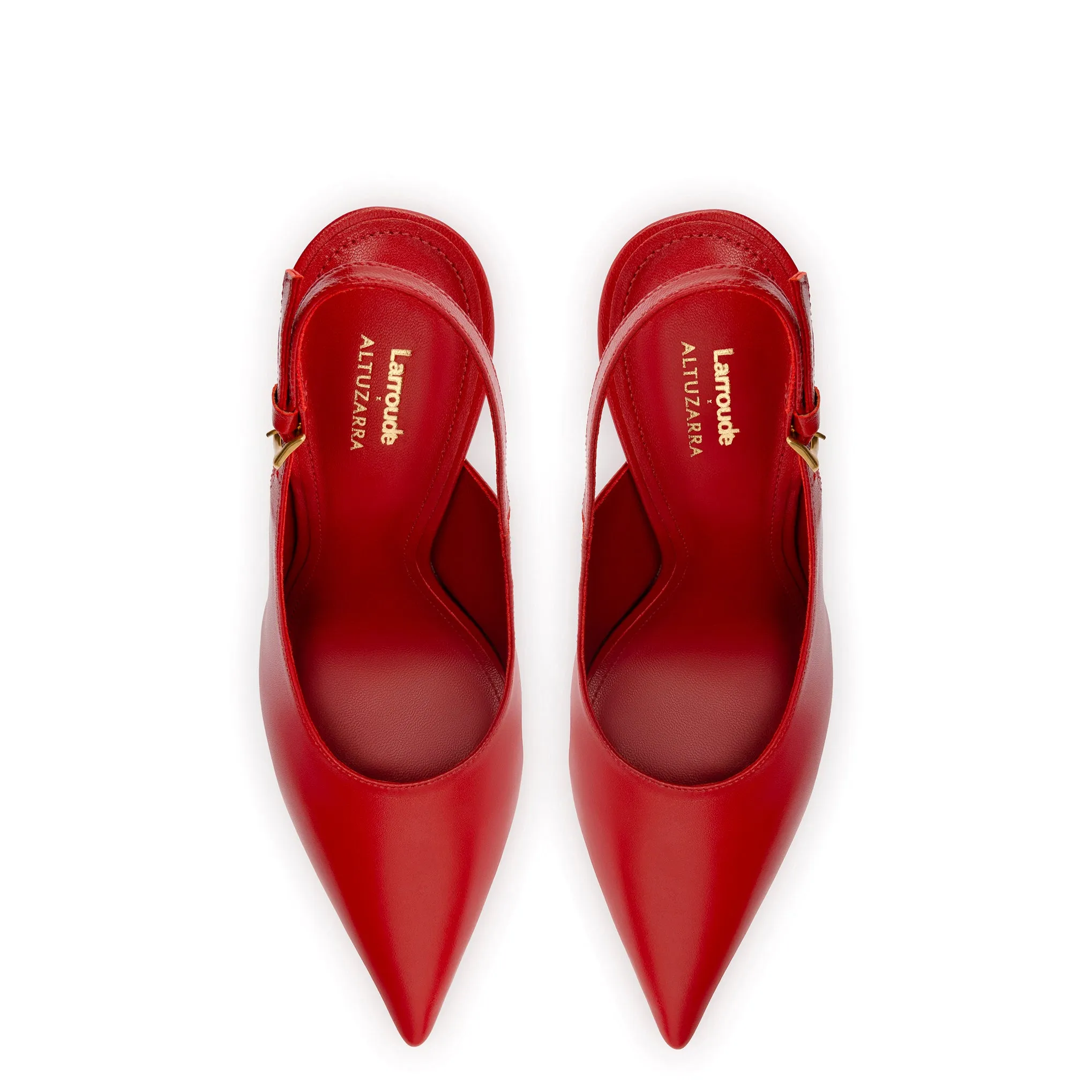 Larroudé x Altuzarra Pump In Blood Red Leather sold by Larroude product image thumbnail 3