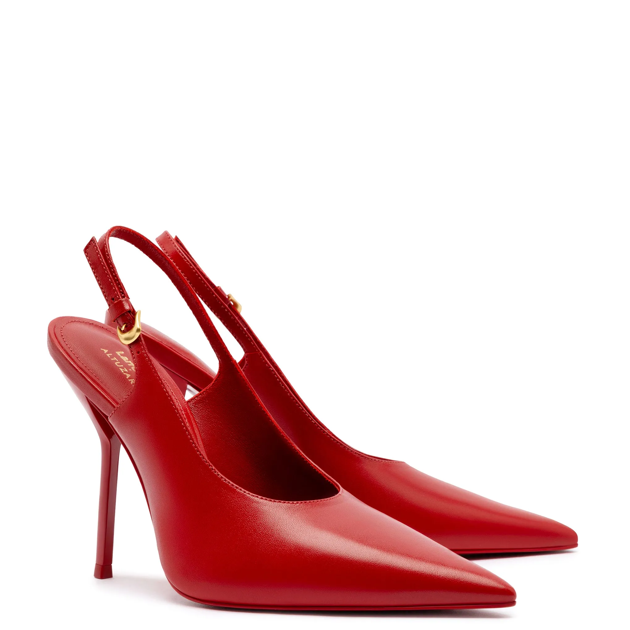 Larroudé x Altuzarra Pump In Blood Red Leather sold by Larroude product image thumbnail 2