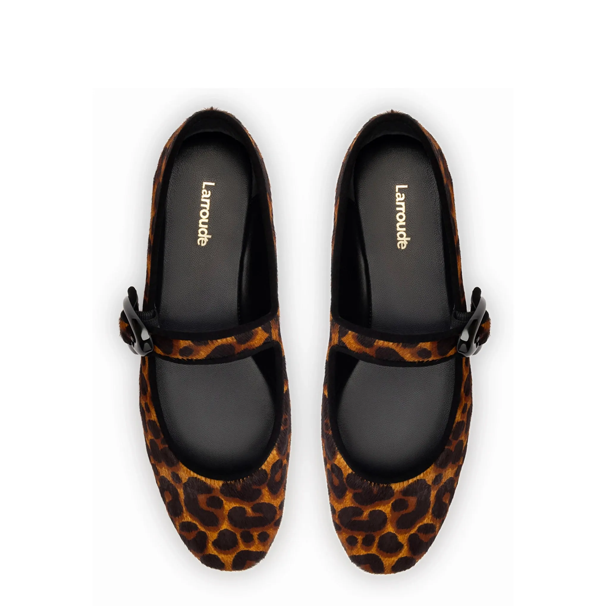 Verona Ballet Flat In Leopard Print Calf Hair sold by Larroude product image thumbnail 3