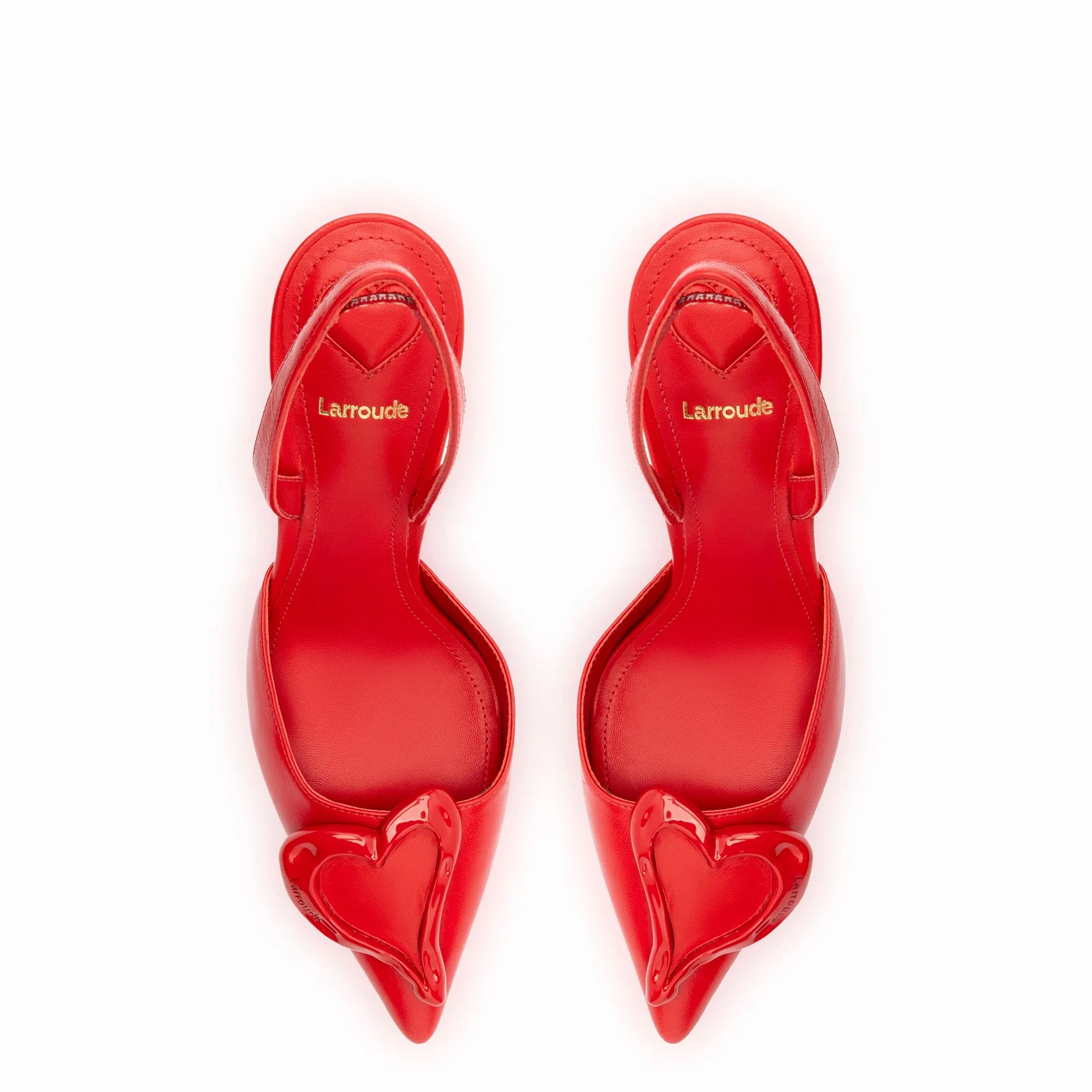 Amore Pump In Scarlet Leather sold by Larroude product image thumbnail 3